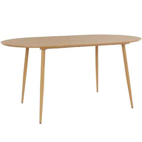 loft24 Esstisch Matcha, ovale Tischplatte in Holzoptik, Länge 180 cm