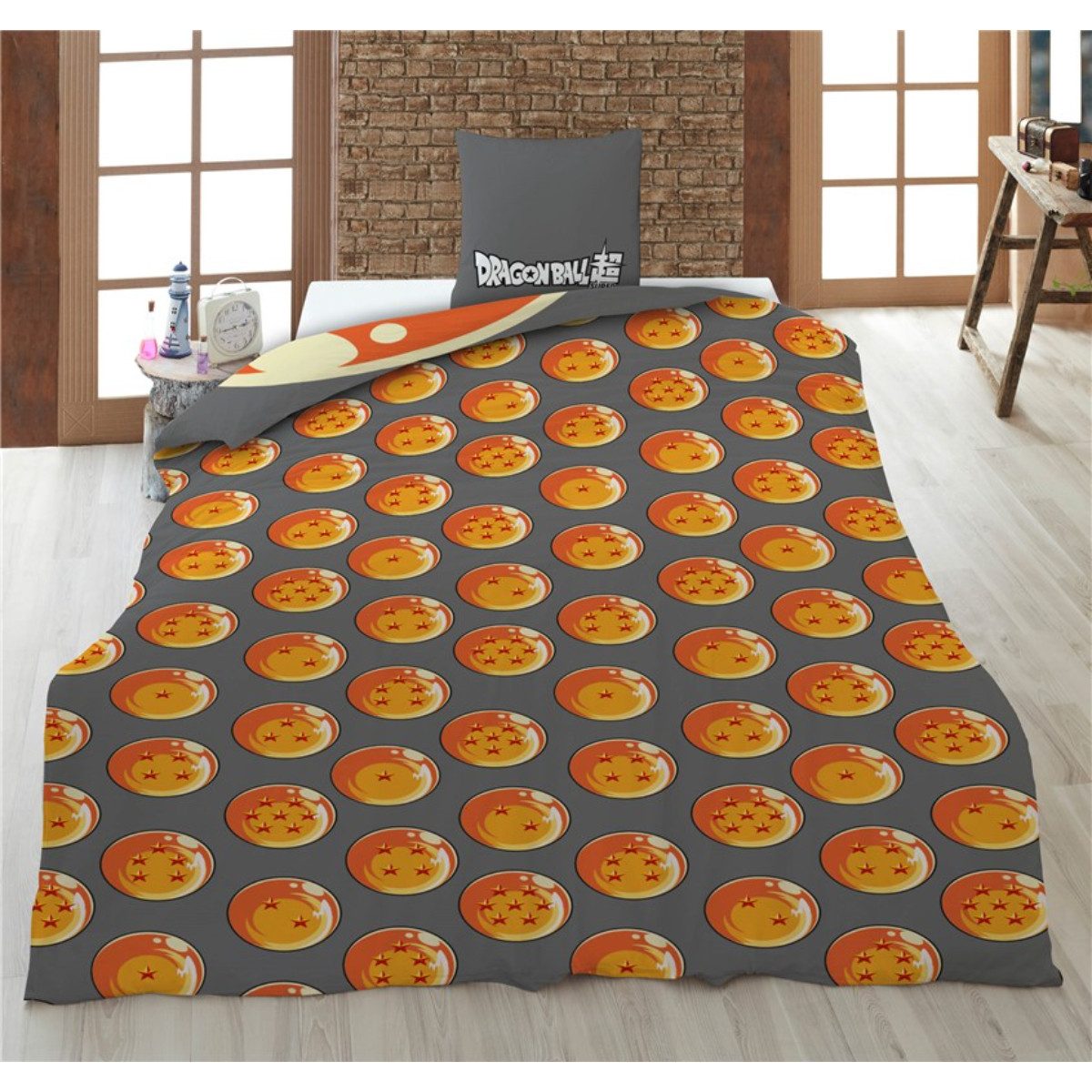 Aymax sprl Kinderbettwäsche Dragon Ball Z 140x200 cm + Kissenbezug 65x65 cm Kinderbett