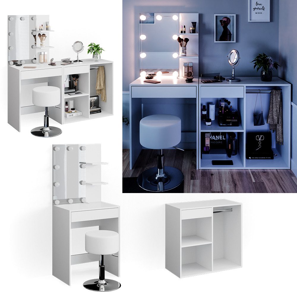 Vicco Schminktisch Isabelle, Weiß, 140 cm günstig online kaufen