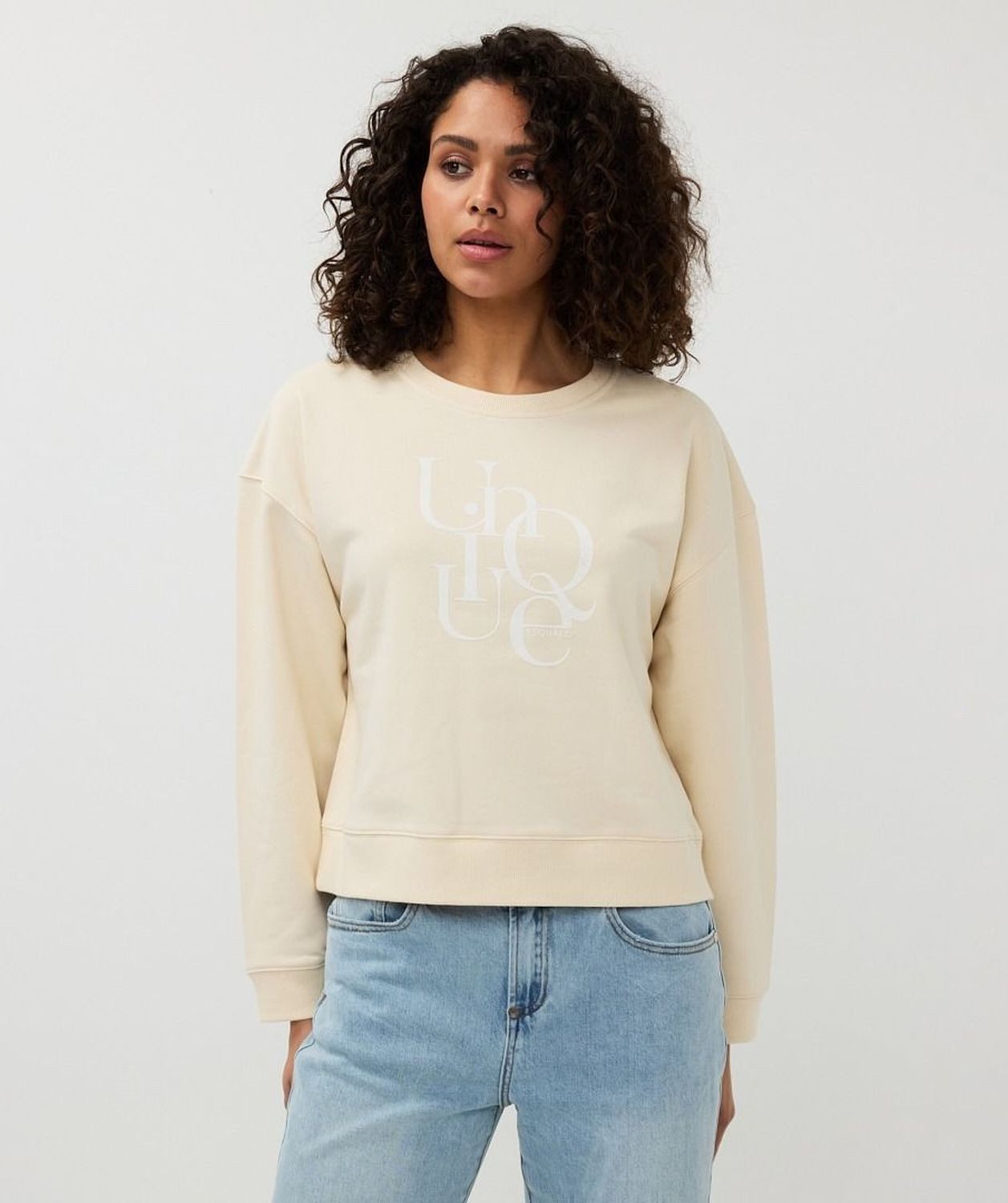 Esqualo Rundhalspullover Esqualo Sweatpullover Beige günstig online kaufen