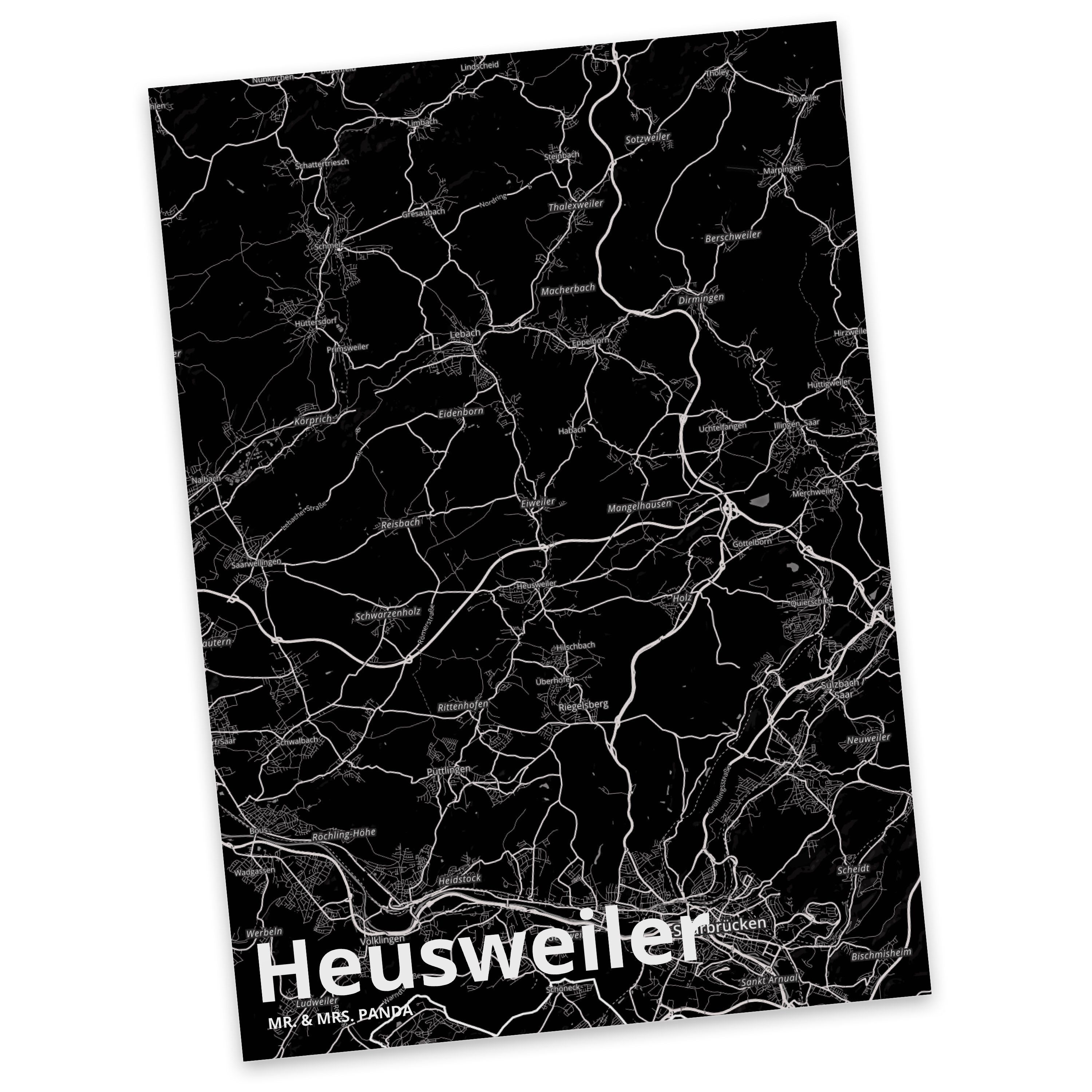 Heusweiler Ansichtskarte, Städte, & Mr. - Postkarte Mrs. Geschenk, Panda Stadt, Dankeskarte, Ein