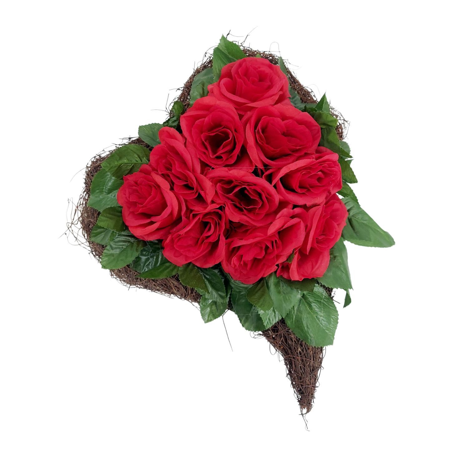 Gestecke Grabschmuck, CreaFlor Home, Höhe 15 cm, Wetterfest, Rot, Herz, H: 15cm