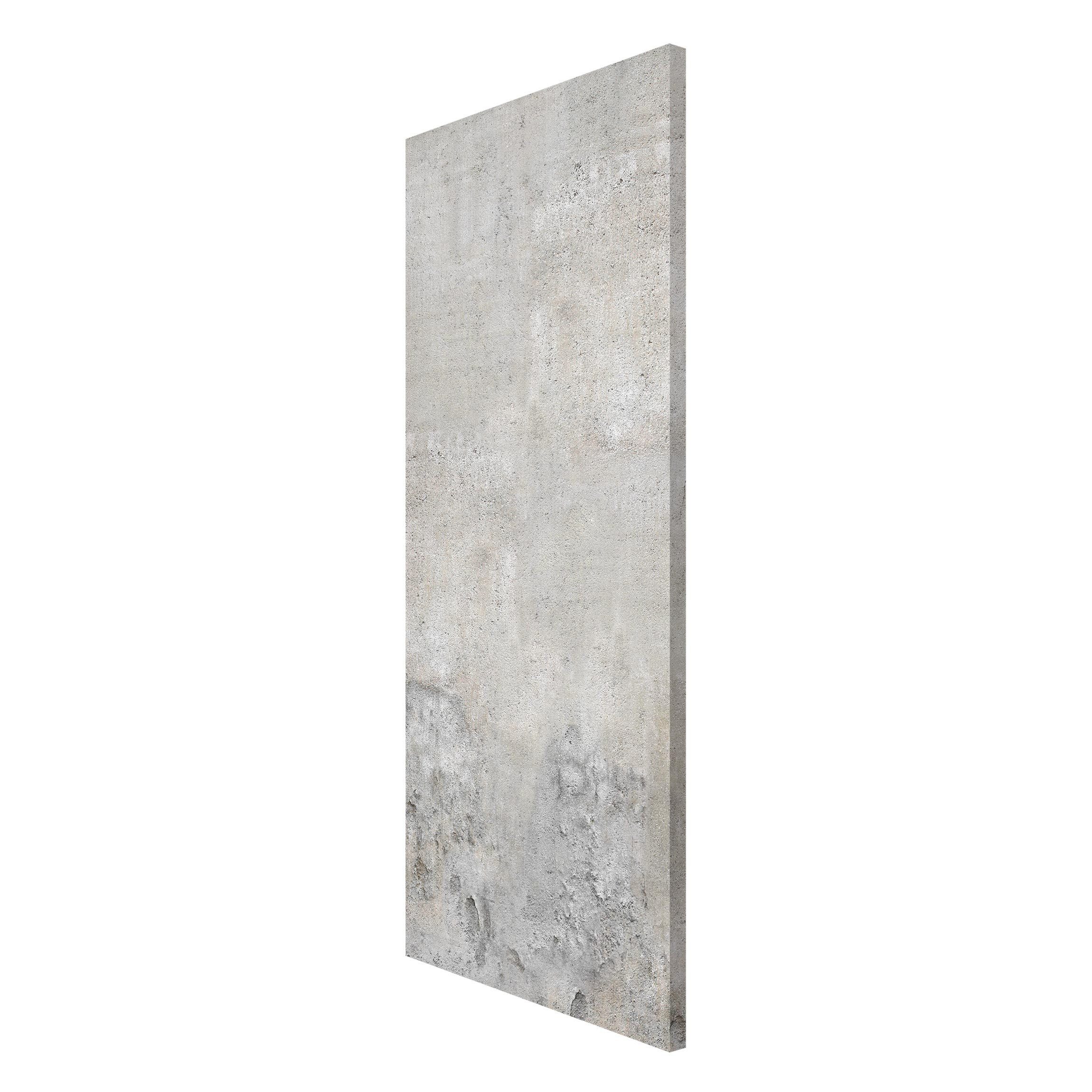 Bilderdepot24 Magnettafel Küche deko Shabby Betonoptik, (1-tlg., Magnetboard Pinnwand für die Wand - metallische Tafel für Magnete), Magnetwand groß mit Motiv Büro Memoboard magnetisch Hochformat