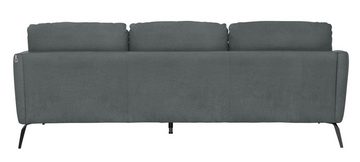 W.SCHILLIG Big-Sofa softy, mit dekorativer Heftung im Sitz, Füße schwarz pulverbeschichtet