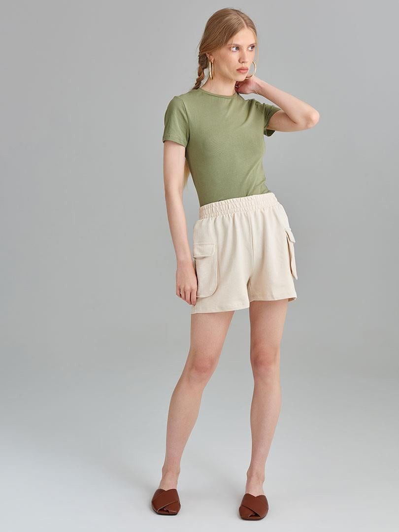 Rivus T-Shirt Damen Basic T-Shirt aus - Kurzarm Shirt, Schmeichelhafte Passform Basi