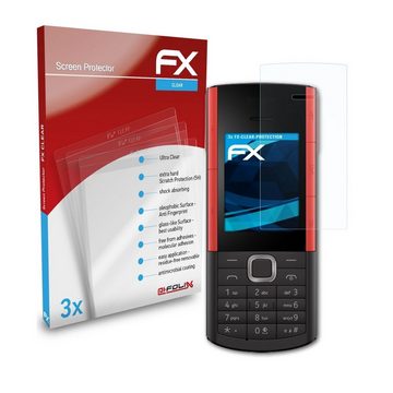 atFoliX Schutzfolie Displayschutz für Nokia 5710, (3 Folien), Ultraklar und hartbeschichtet