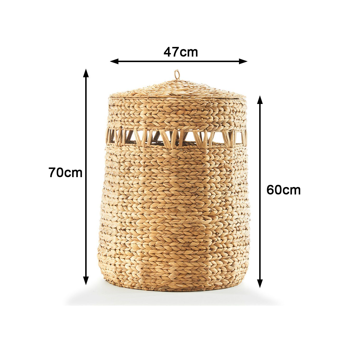 Kobolo Wäschekorb Aufbewahrung Korb NATURE - Wasserhyazinthe natur (mit Dec günstig online kaufen