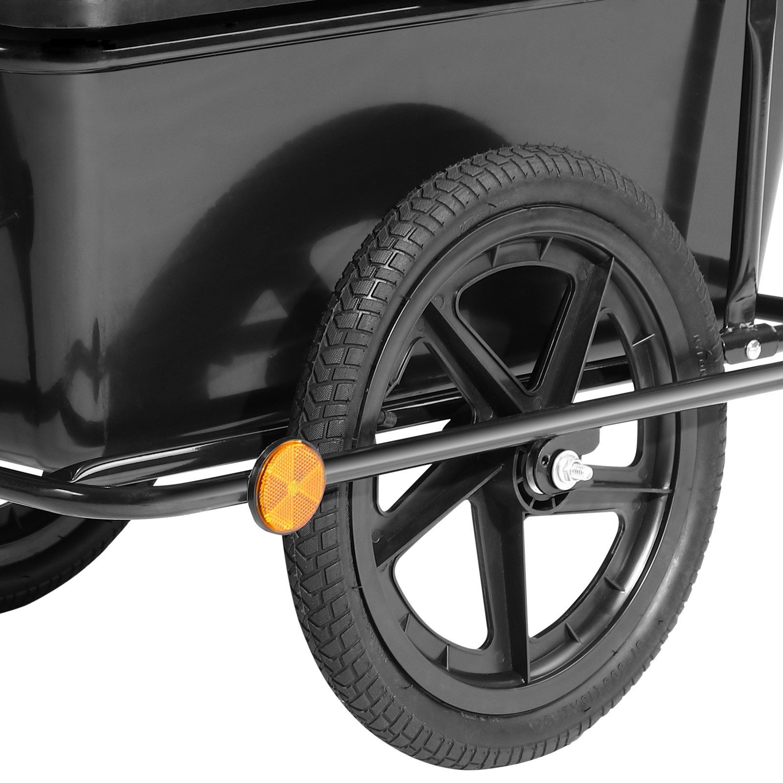 monzana bicycle cargo trailer, bicycle trailer with 90L plastic tub including coupling
