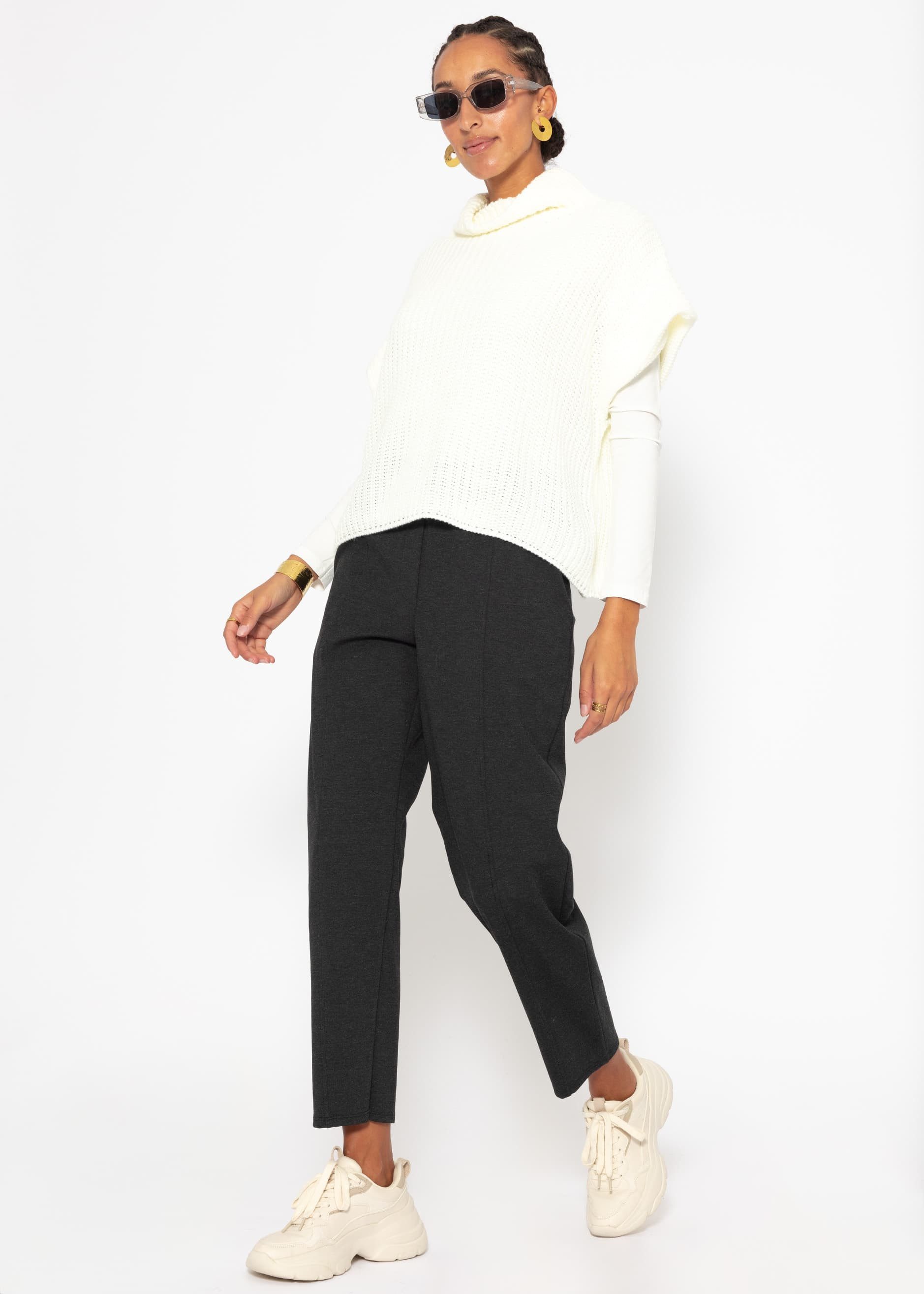 SASSYCLASSY Chinohose Chinohose Damen mit Ziernaht günstig online kaufen