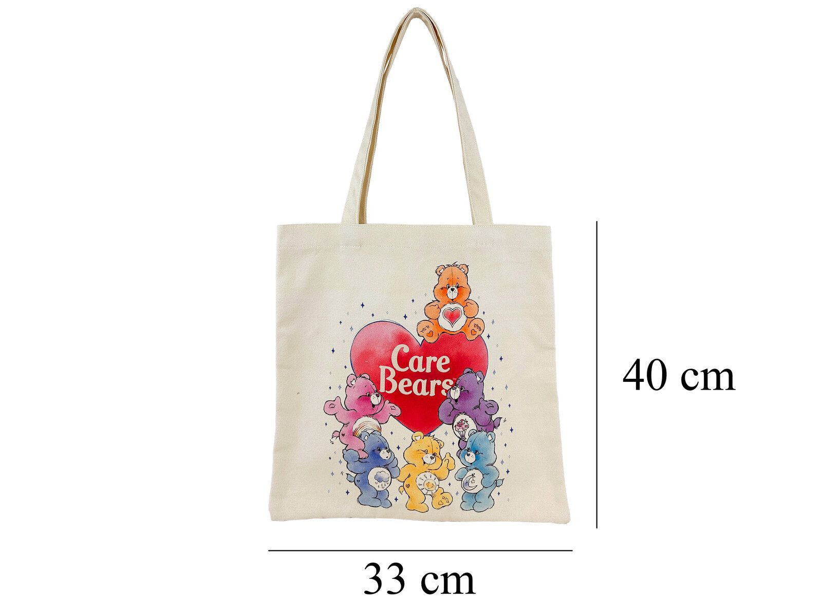 Glücksbärchis Shopper Tasche schlicht mit langen Henkeln Alltagstasche