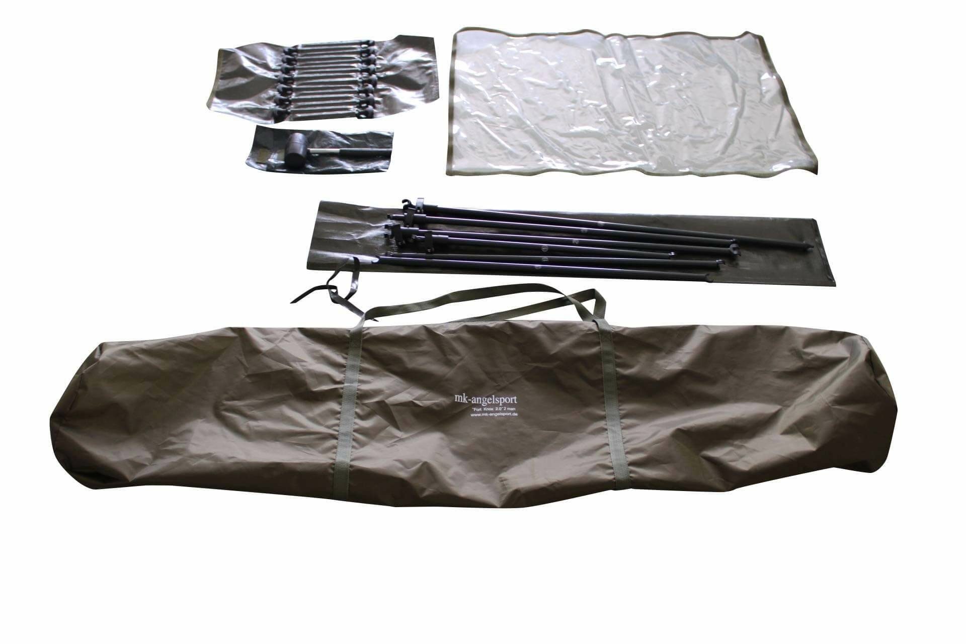 MK Angelsport Angelzelt MK Fort Knox Ghost 2.0 Pro Dome 2 Mann Karpfenzelt, Personen: 2