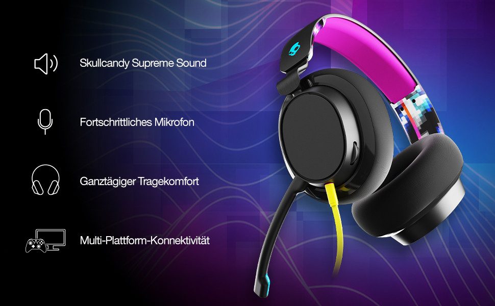 Skullcandy SLYR Pro Gaming-Headset (Abnehmbares Gaming‑Mikrofon für mehr Flexibilität)