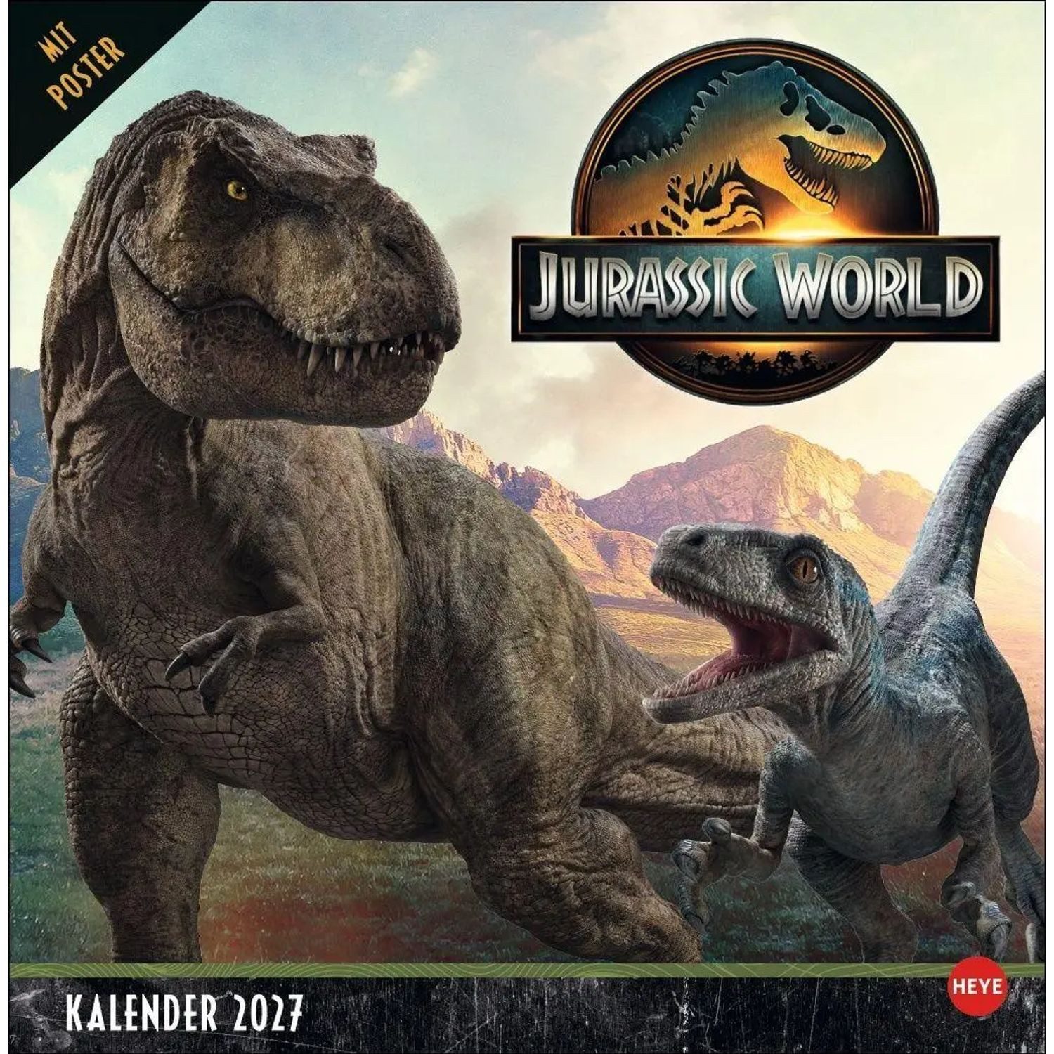 Wandkalender Jurassic World Broschurkalender 2027