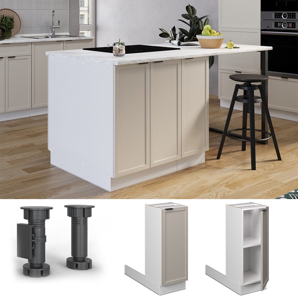 Vicco Unterschrank Fame-Line, GrauBeige/Weiß, 30 cm günstig online kaufen