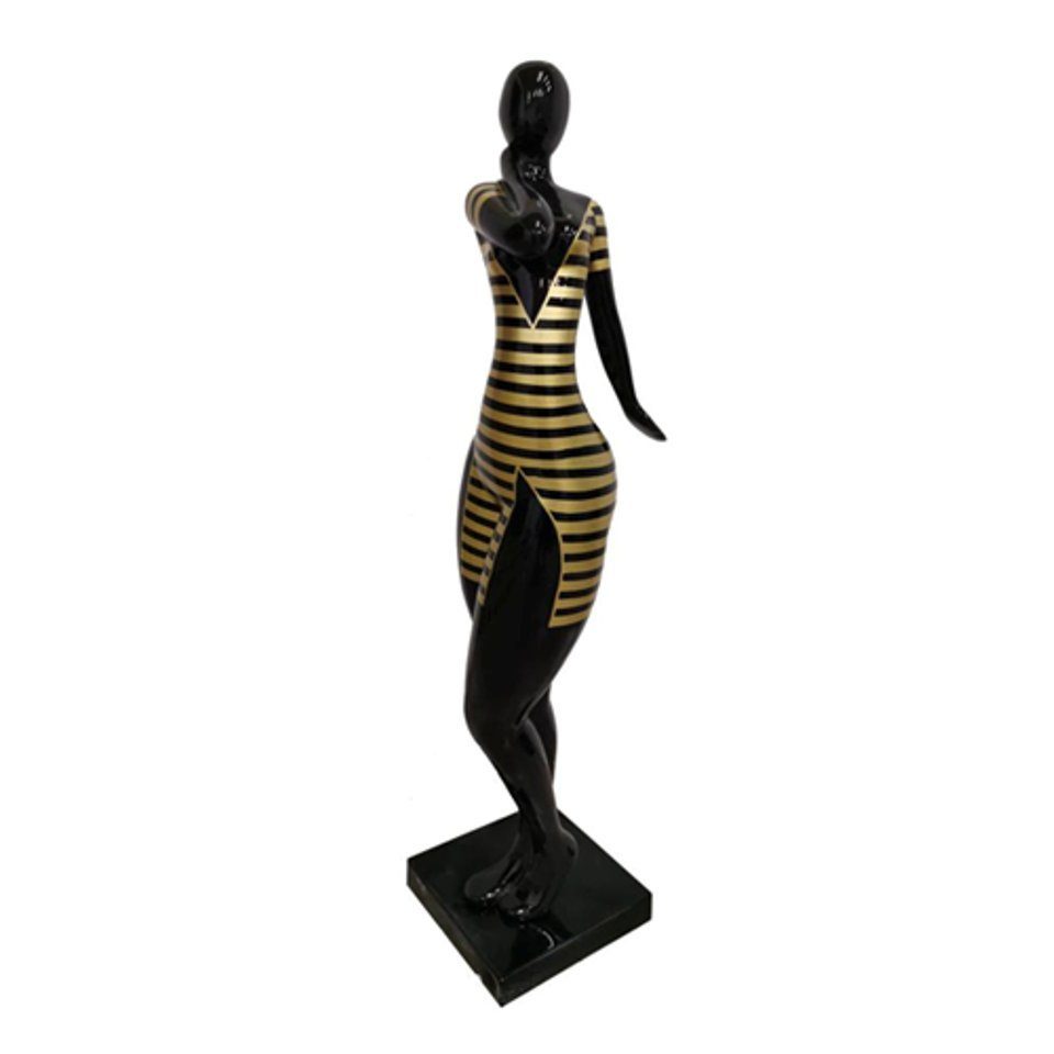 Deko Statuen black cm Skulptur 102 JVmoebel women Moderne Skulptur Dekoration Figur Plastik Statue
