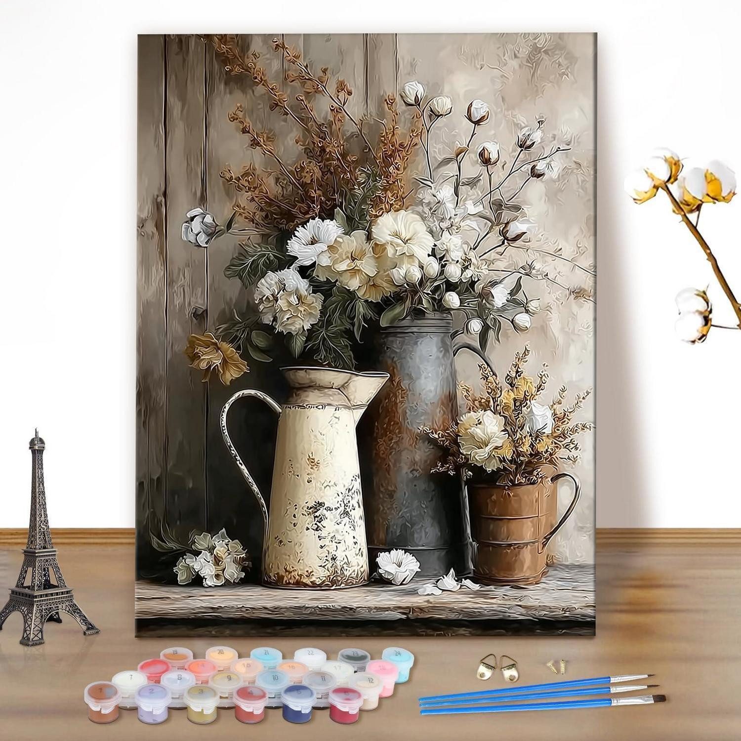 LuxusKollektion Malen nach Zahlen Malen Nach Zahlen Erwachsene Blumen 40x50cm