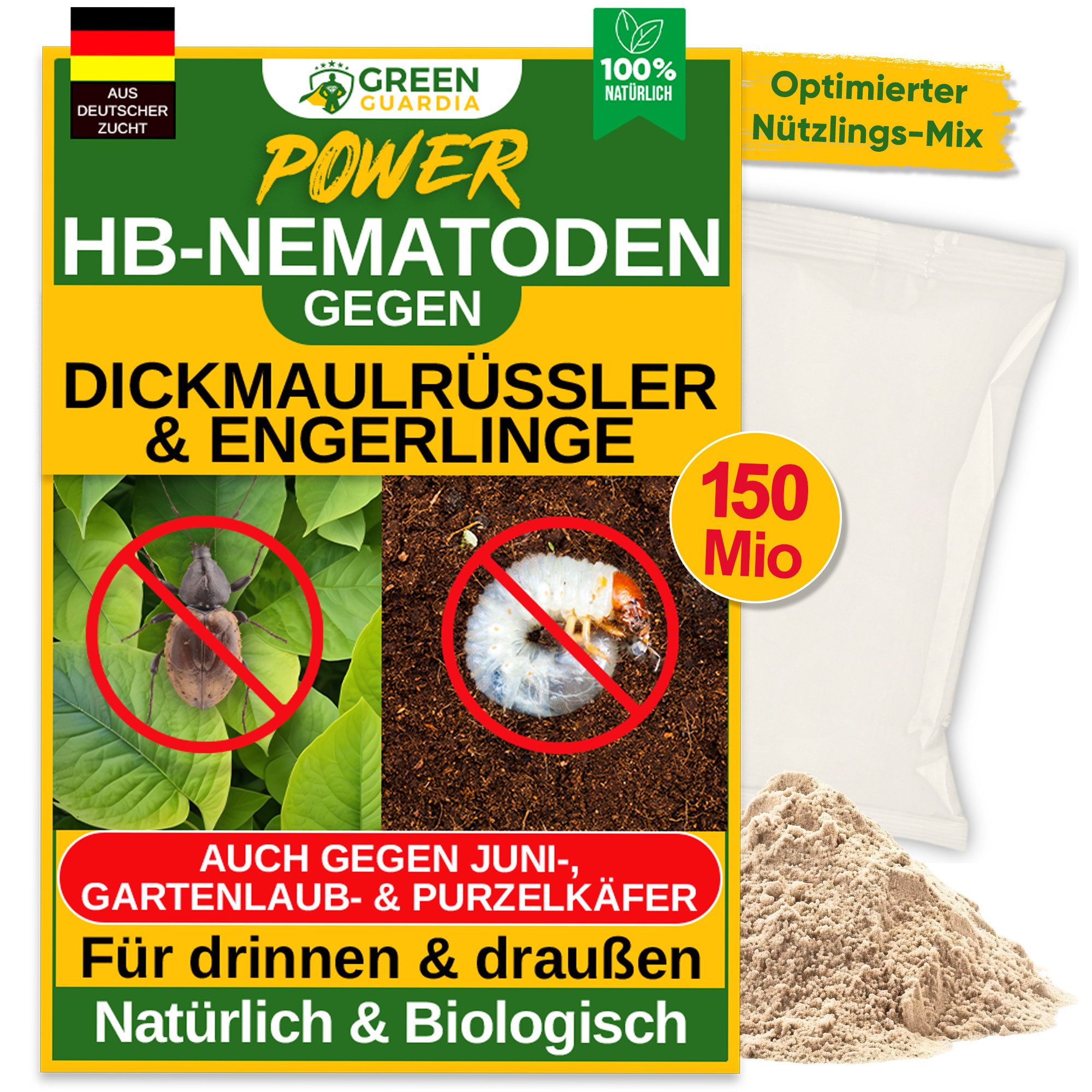 Insektenvernichter HB-Nematoden gegen Dickmaulrüssler & Engerlinge - biologisch