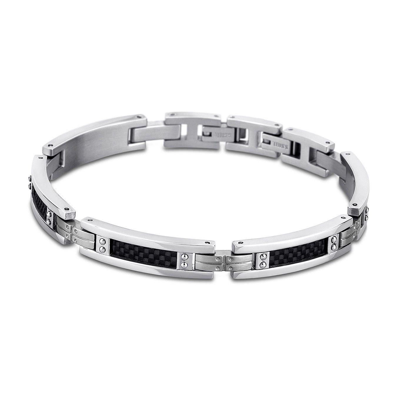 Lotus Style Edelstahlarmband Lotus Style Armband schwarz silber (Armband), Armbänder für Herren Edelstahl (Stainless Steel)