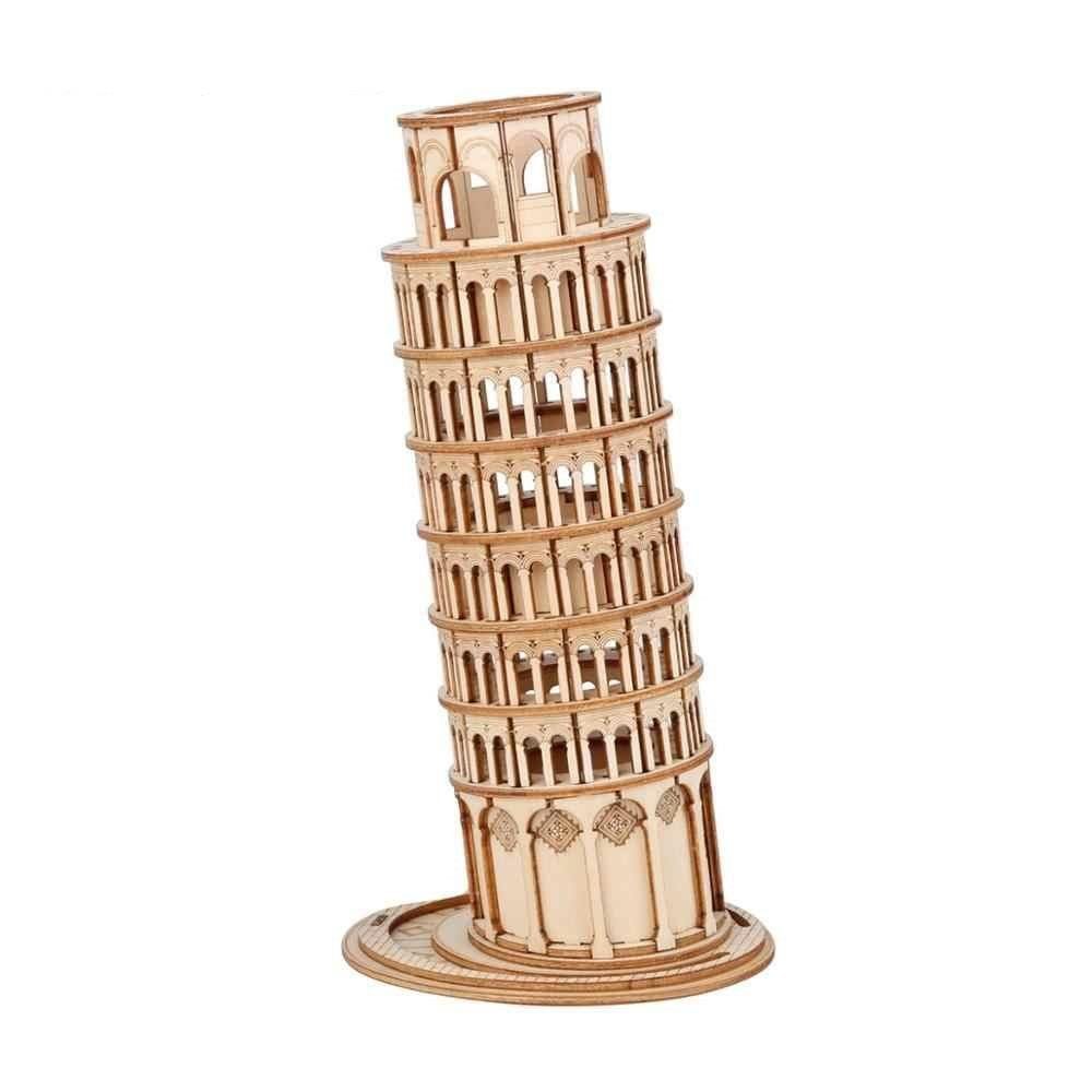 ROKR ROLIFE 3D-Puzzle zum Puzzleteile, Holzbausatz Rolife 173 Selberbauen Pisa Turm 3D Schiefer Holzpuzzle von TG304