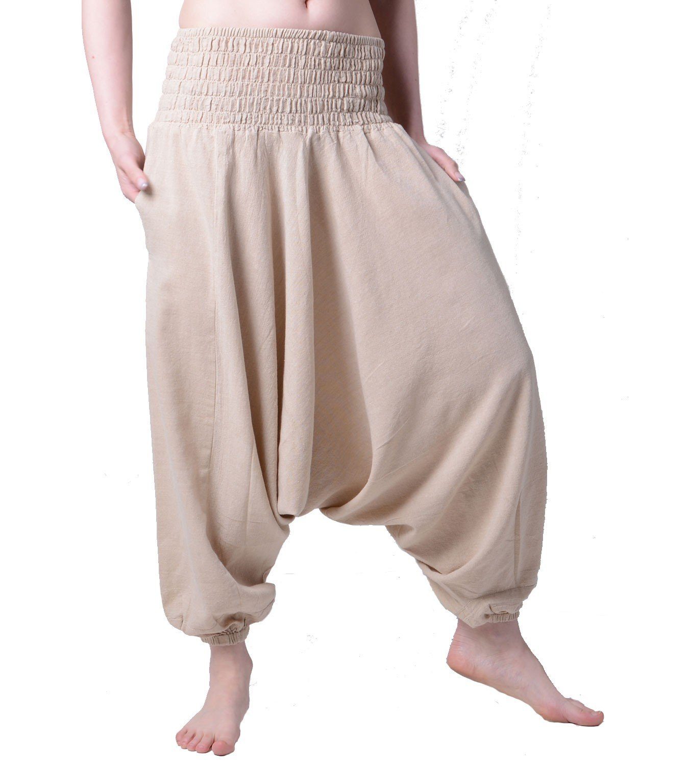 KUNST UND MAGIE Haremshose Unisex Orientalische Haremshose Pluderhose Pumphose Einheitsgröße