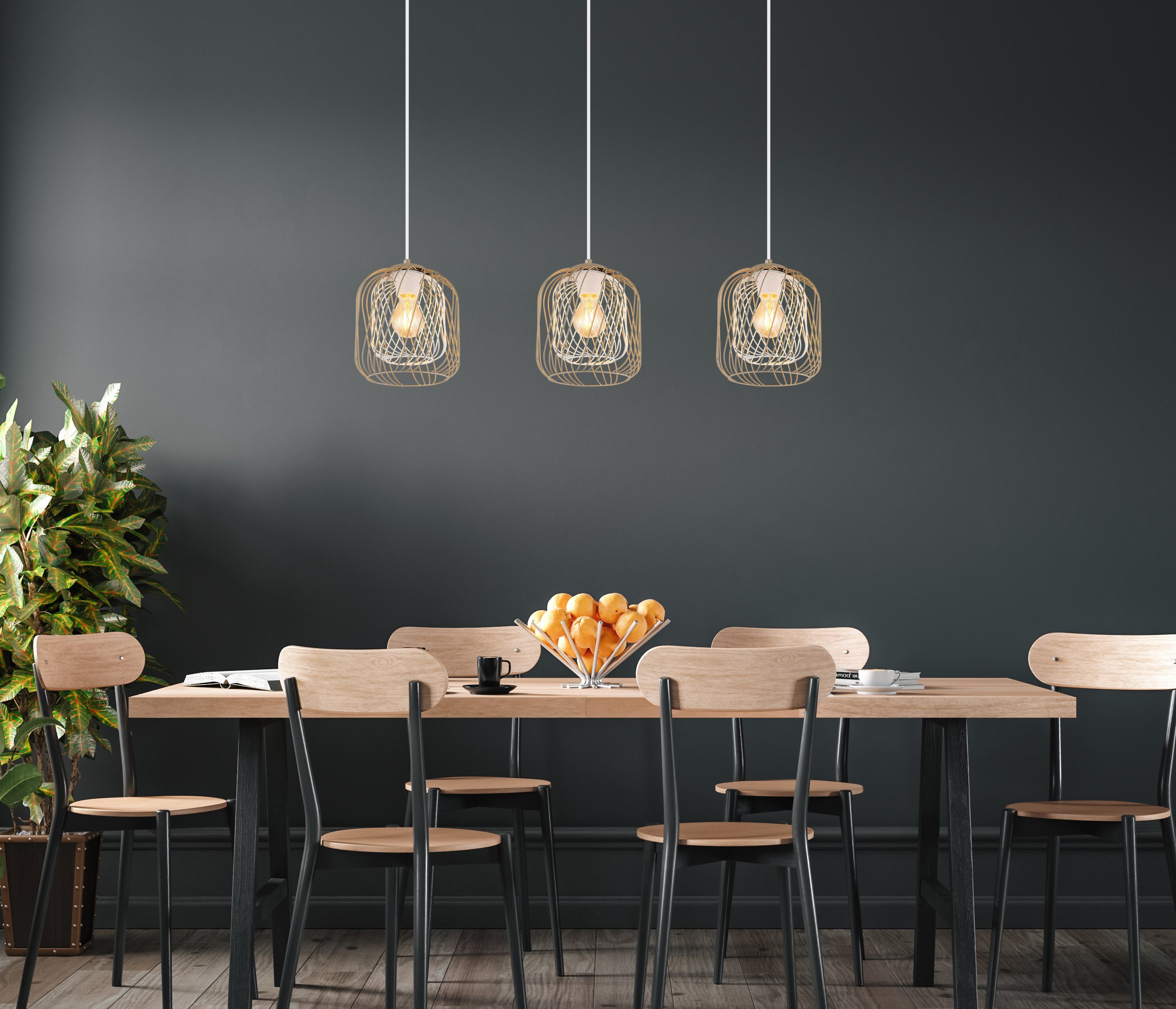 GLOBO LIGHTING Hängeleuchte DICHTI, ohne Leuchtmittel, Hängelampe/Pendelleuchte/Esszimmer/Wohnzimmer/Esstisch