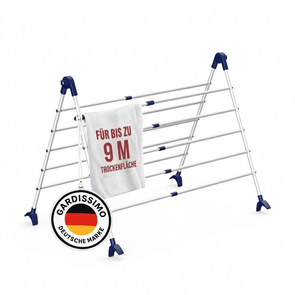 Gardissimo Badewannen-Wäscheständer Tumby XL ausziehbar Badewannen Wäschetrockner Wäscheständer, stufenlos ausziehbar / dicke Wäschestreben
