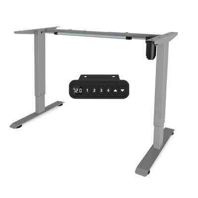 Randaco Schreibtisch elektrisch höhenverstellbares Tischgestell PC-Tisch Grau, Stahl