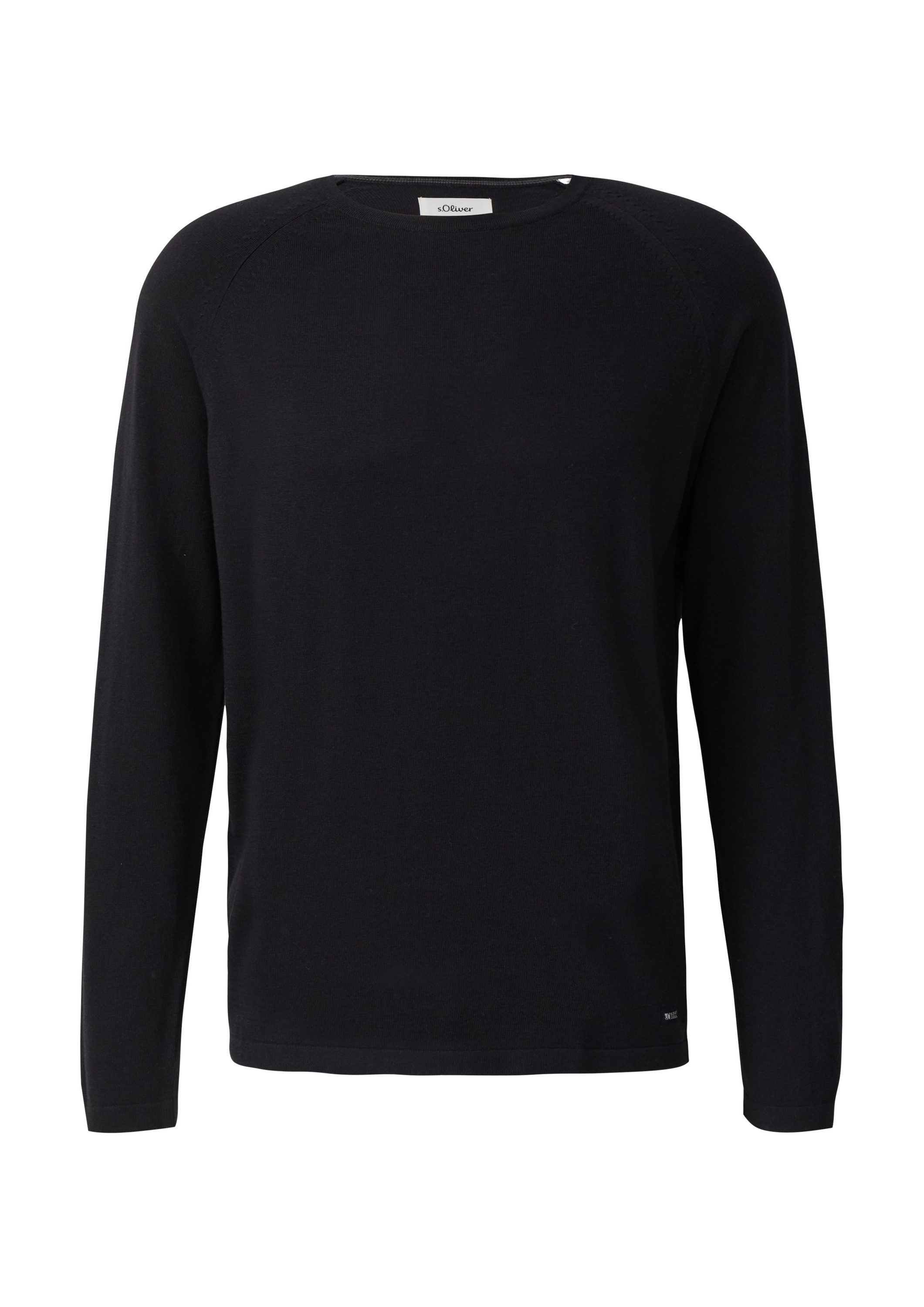 s.Oliver Longpullover Strickpullover Raglanpullover aus reiner Baumwolle günstig online kaufen