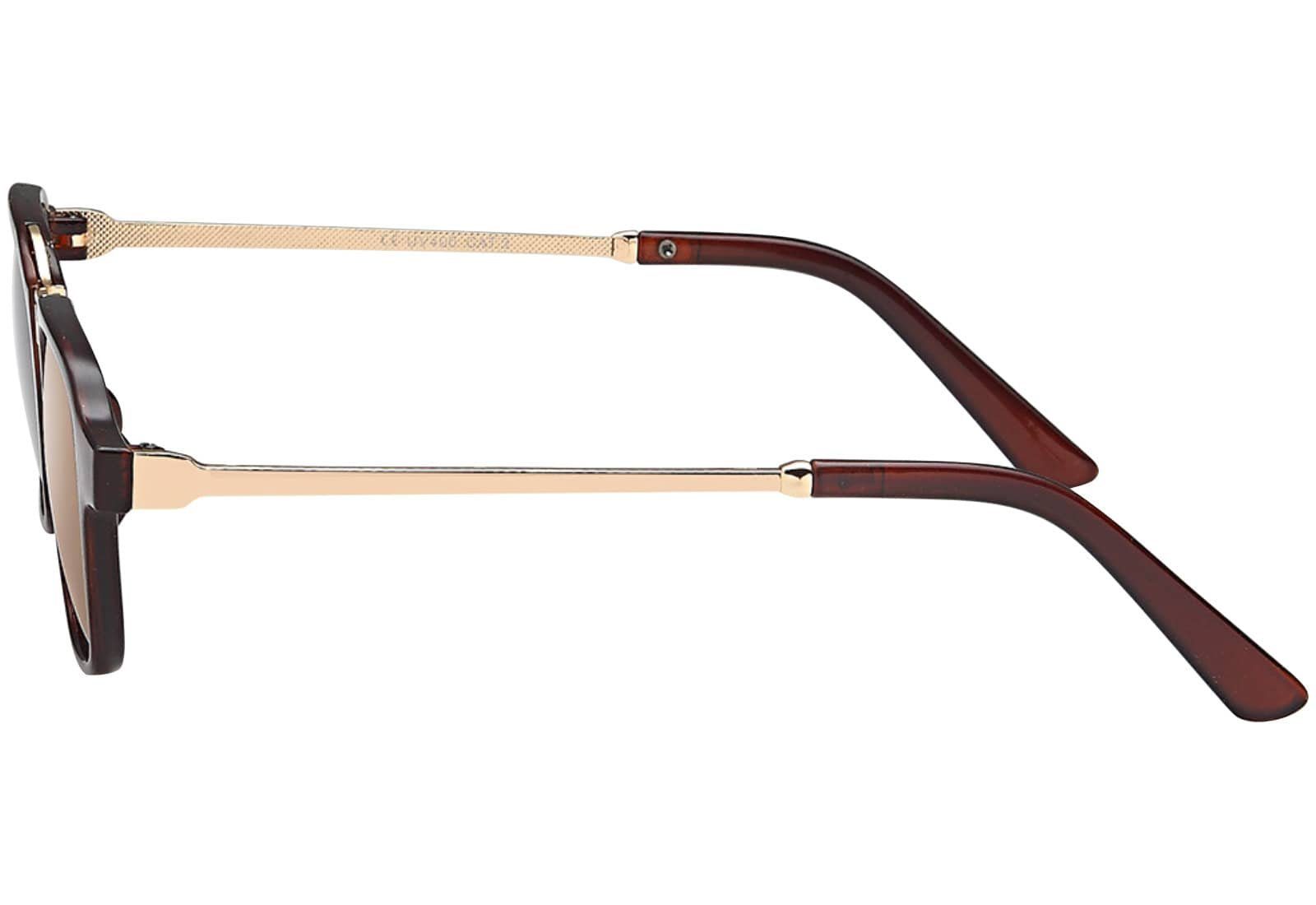mit Linsen schwarzen Gold Retrosonnenbrille Metallrahmen mit Sonnenbrille Braun Moderne Zeitlos Eyewear BEZLIT (1-St)