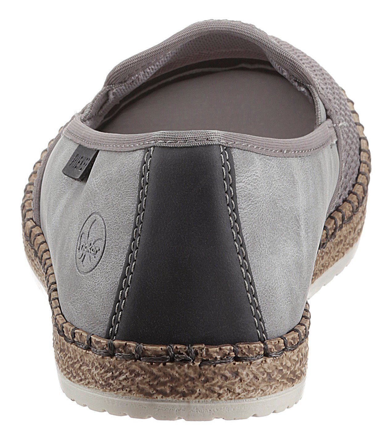 Rieker Espadrille Sommerschuh, Slipper, Freizeitschuh im Materialmix günstig online kaufen