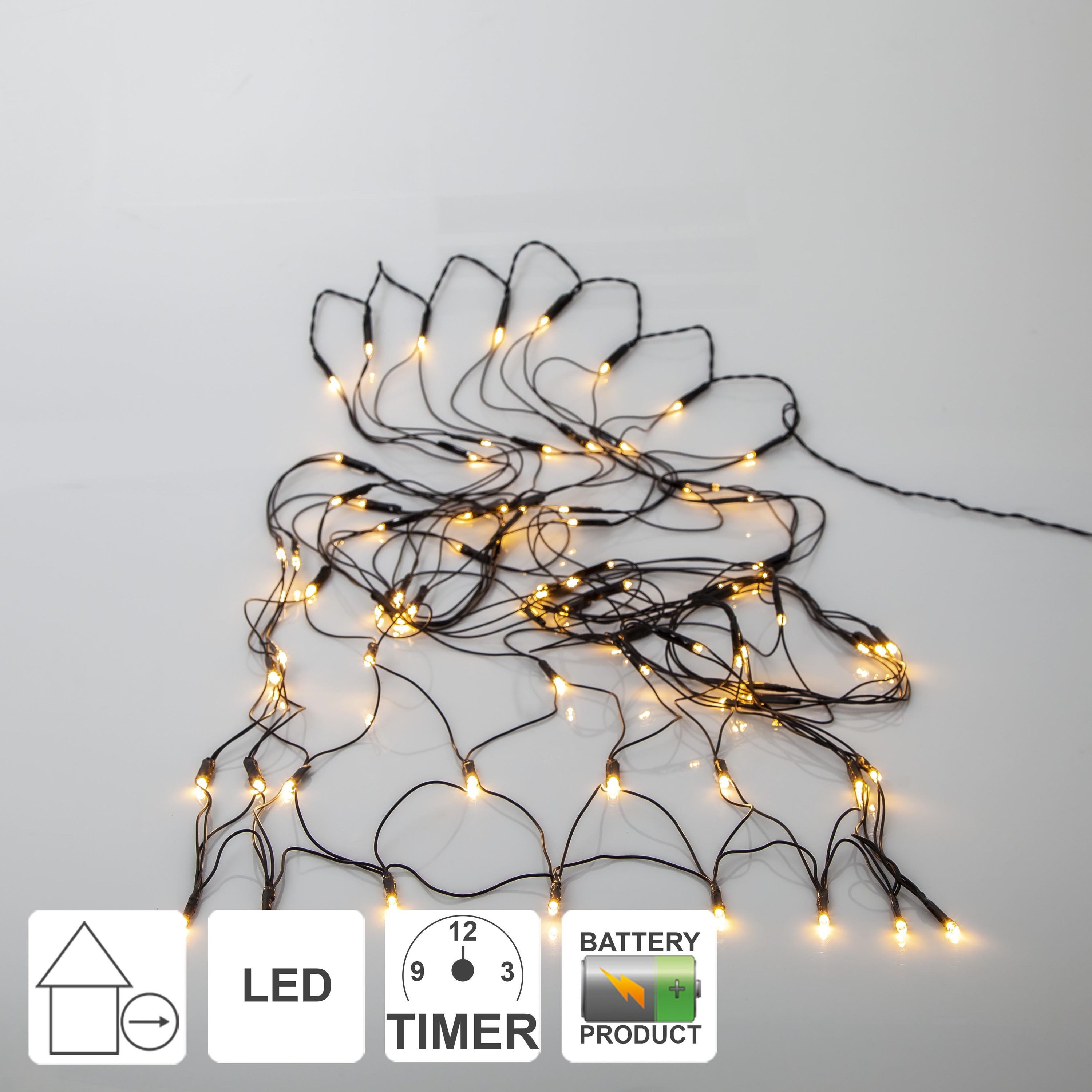 STAR TRADING Außen-Deckenleuchte, Netz LED-Lichterkette,Akku', Batterie, wa günstig online kaufen