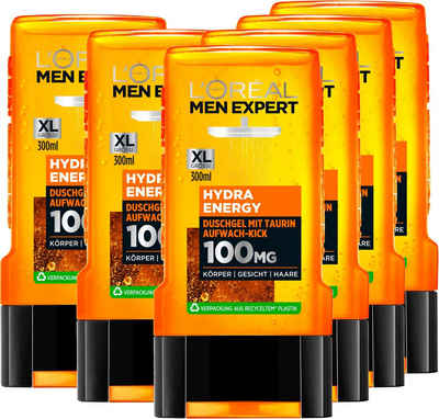 L'ORÉAL PARIS MEN EXPERT Duschgel Hydra Energy Taurin, 6-tlg.