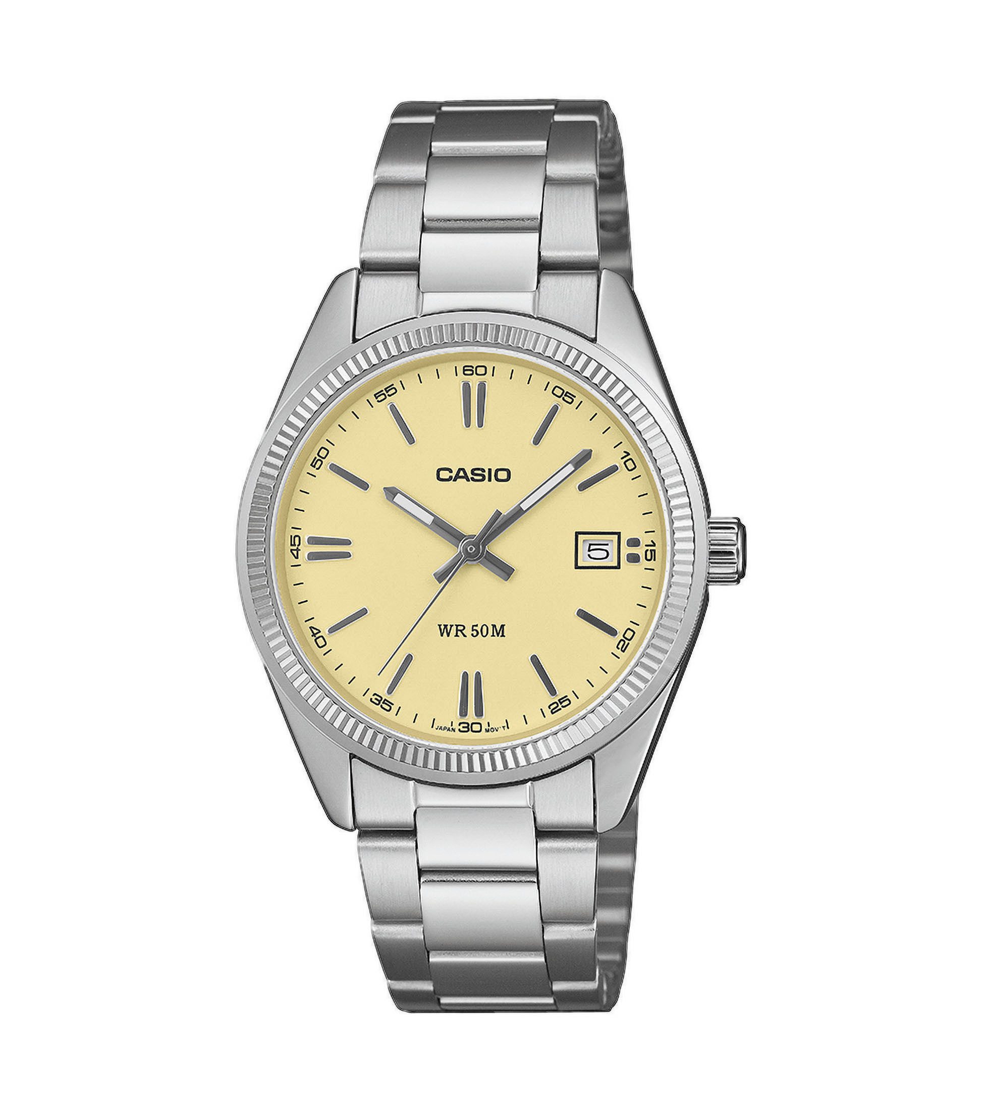 CASIO TIMELESS COLLECTION Quarzuhr UTP-1302PD-9AVEF, Armbanduhr, Damenuhr, Herrenuhr, Edelstahlarmband, analog, Tag