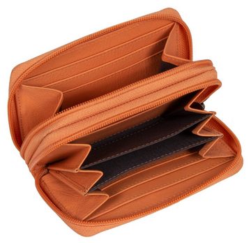 MUSTANG Geldbörse Seattle leather wallet 2 zip top opening, im praktischem Format