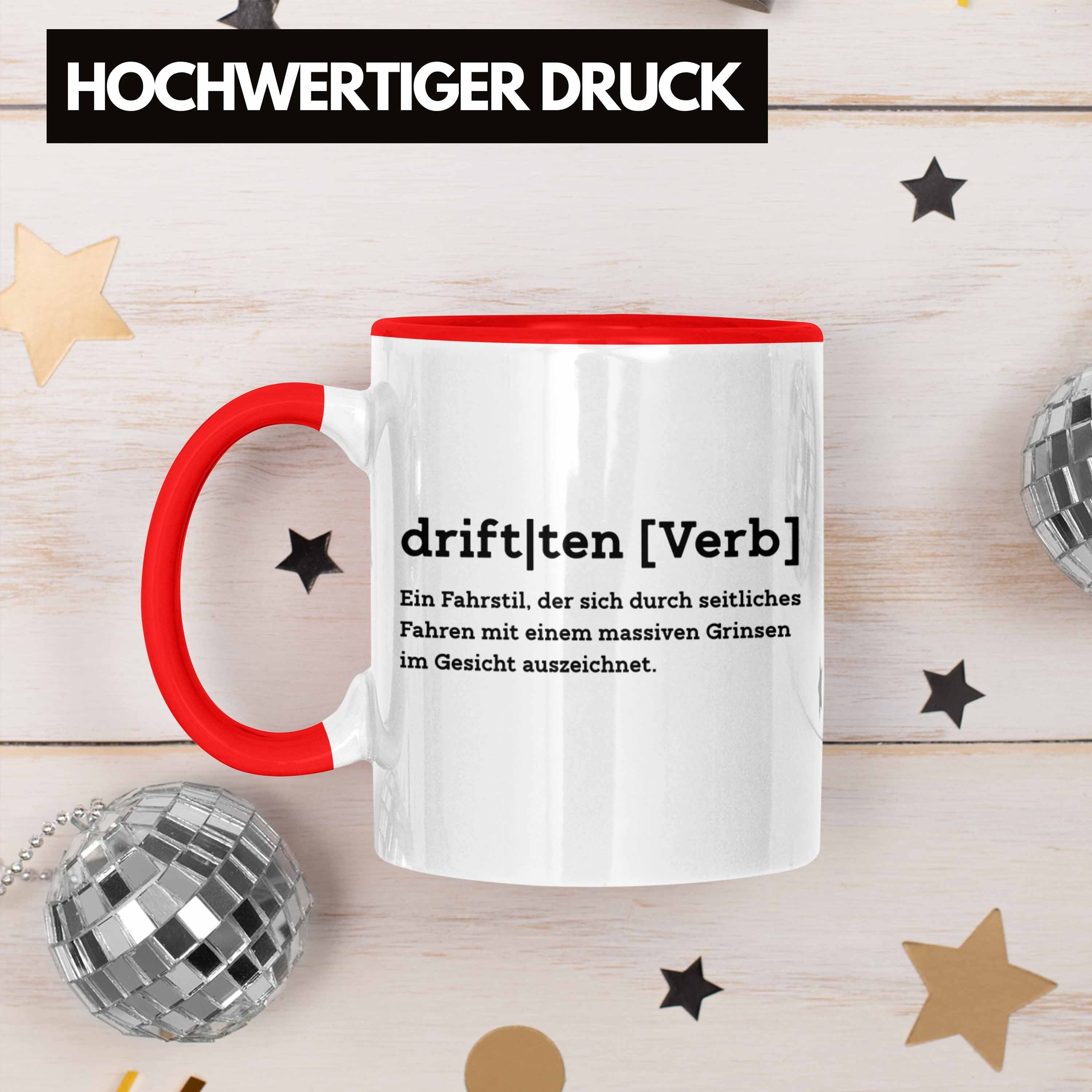 Drifting Tasse Drift-Enthusiasten Trendation Geschenk Tuner Auto für Rot Racing-Fans Tasse