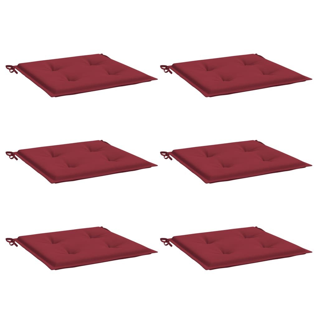 vidaXL Sitzauflage Gartenstuhl-Kissen 6 Stk. Weinrot günstig online kaufen