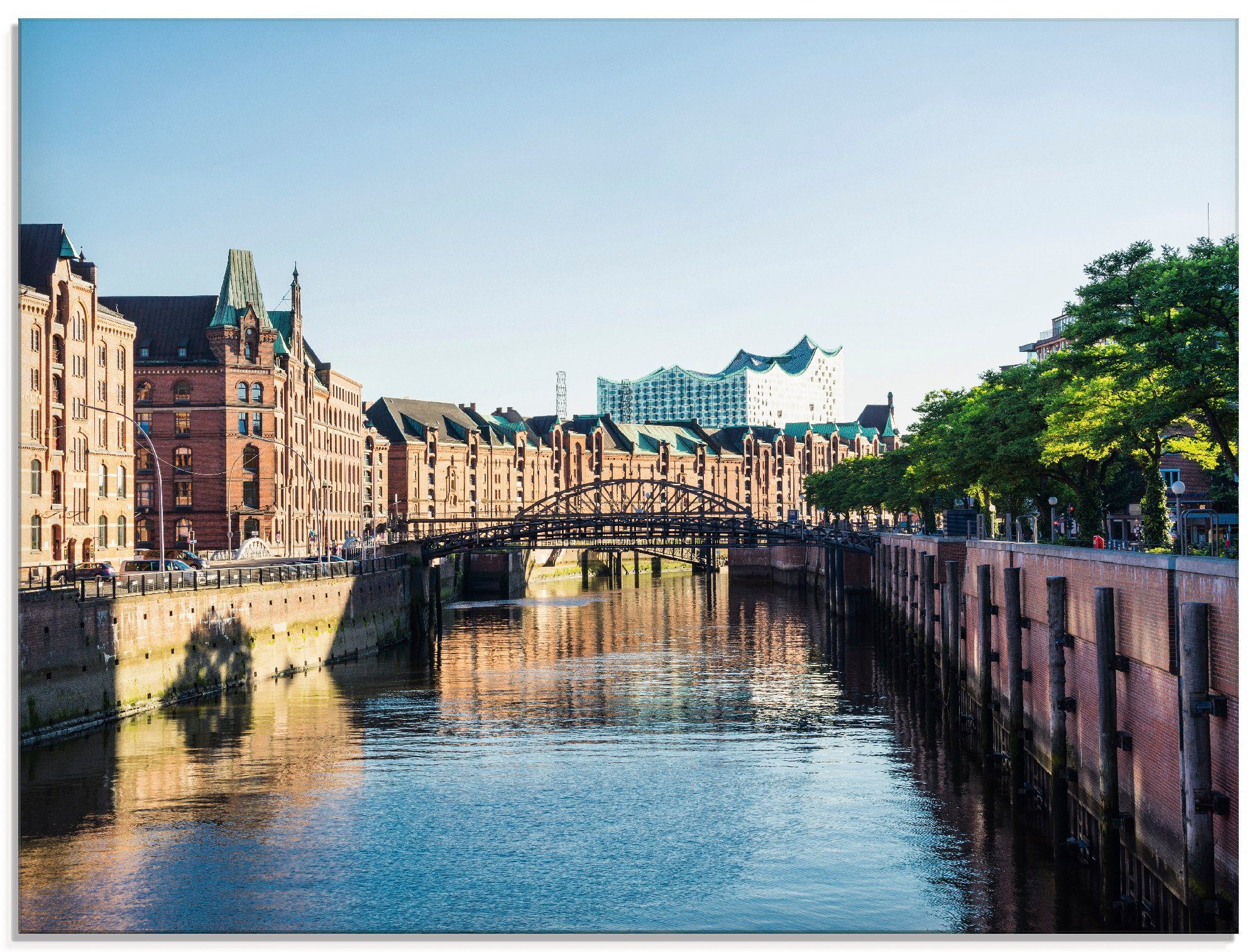 Artland Glasbild Hamburg Speicherstadt, Deutschland (1 St), in verschiedenen Größen