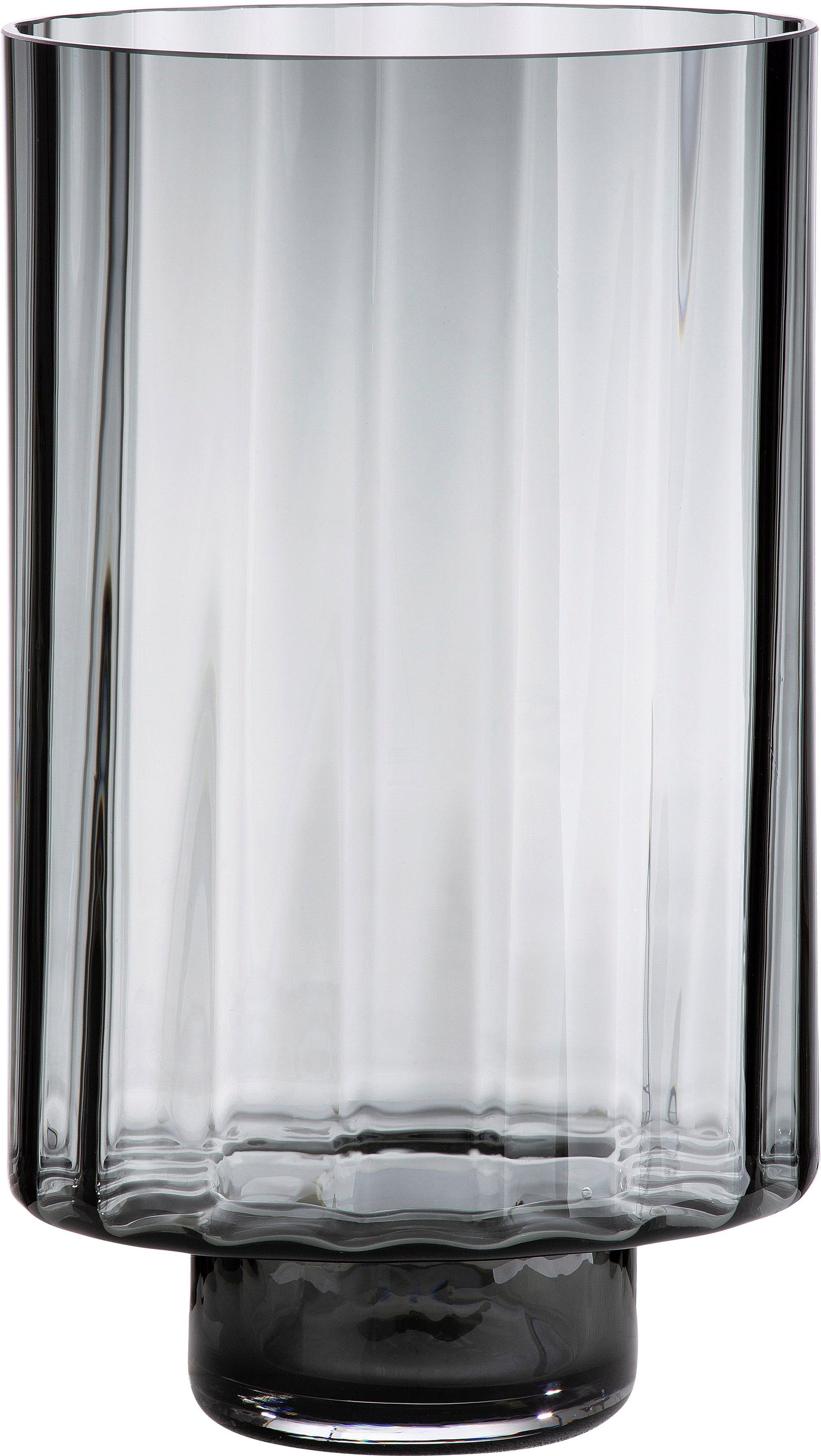 Kerzenhalter Aus Glas – 30 Cm Hoch, Transparent, Für Dünne Stumpenkerzen, Handgefertigt