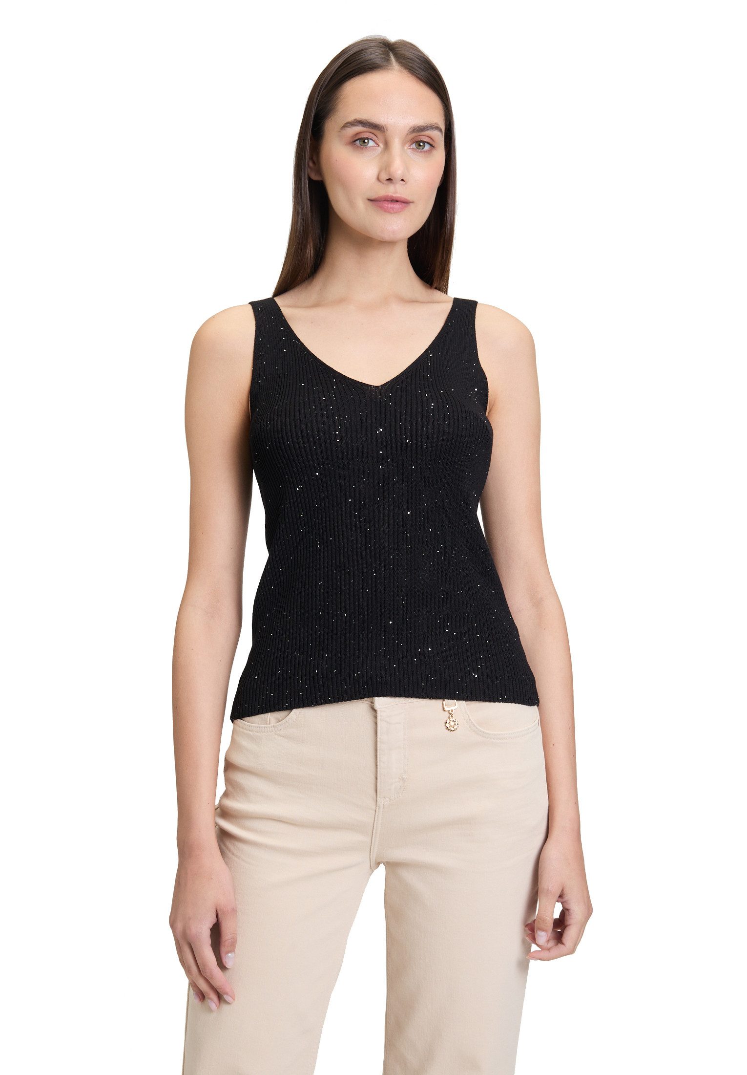 Cartoon Trägertop Cartoon Strick-Top im Glitzer-Look günstig online kaufen