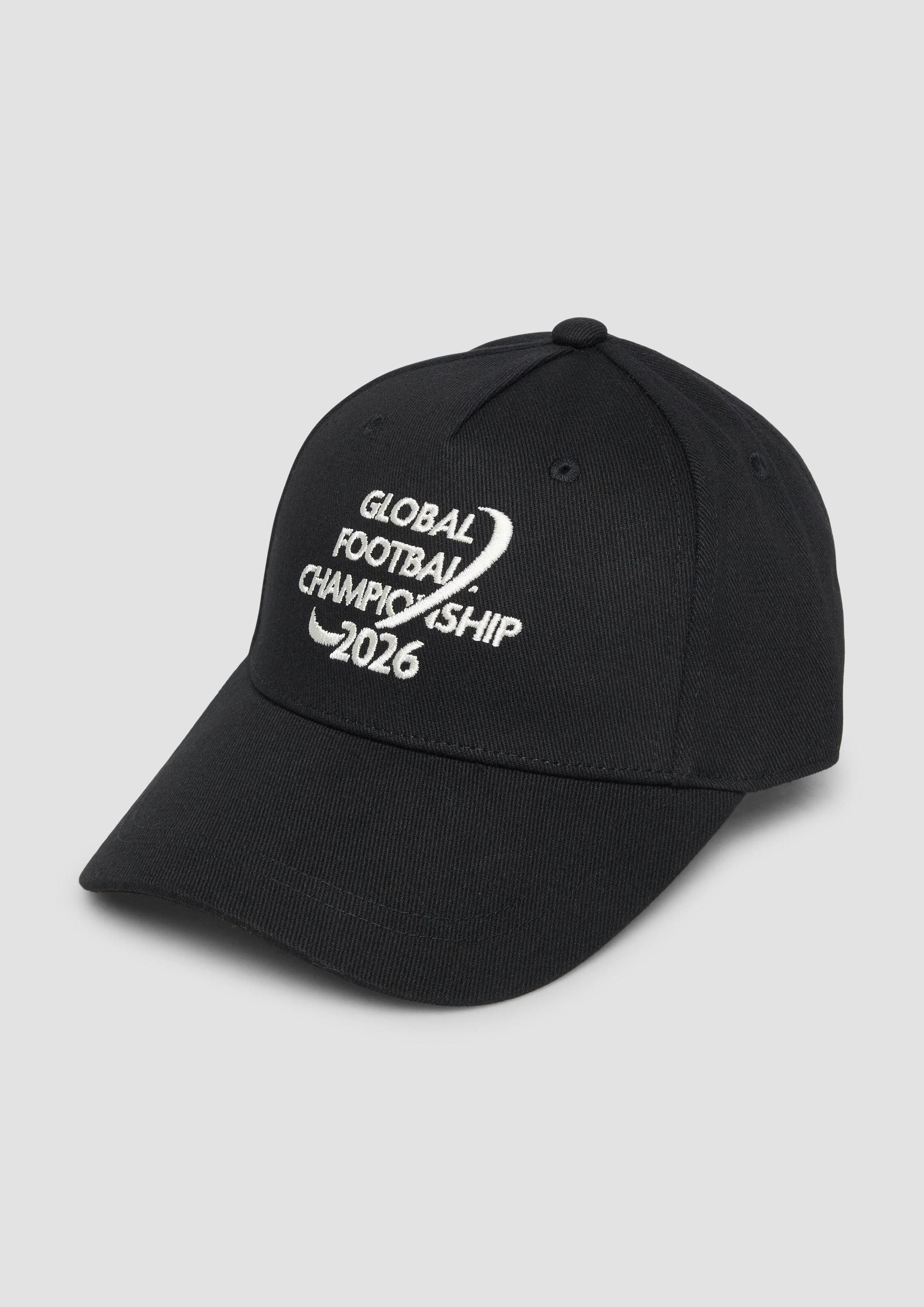 s.Oliver Snapback Cap Kappe Cap aus Baumwolltwill mit Fußball-Motiv