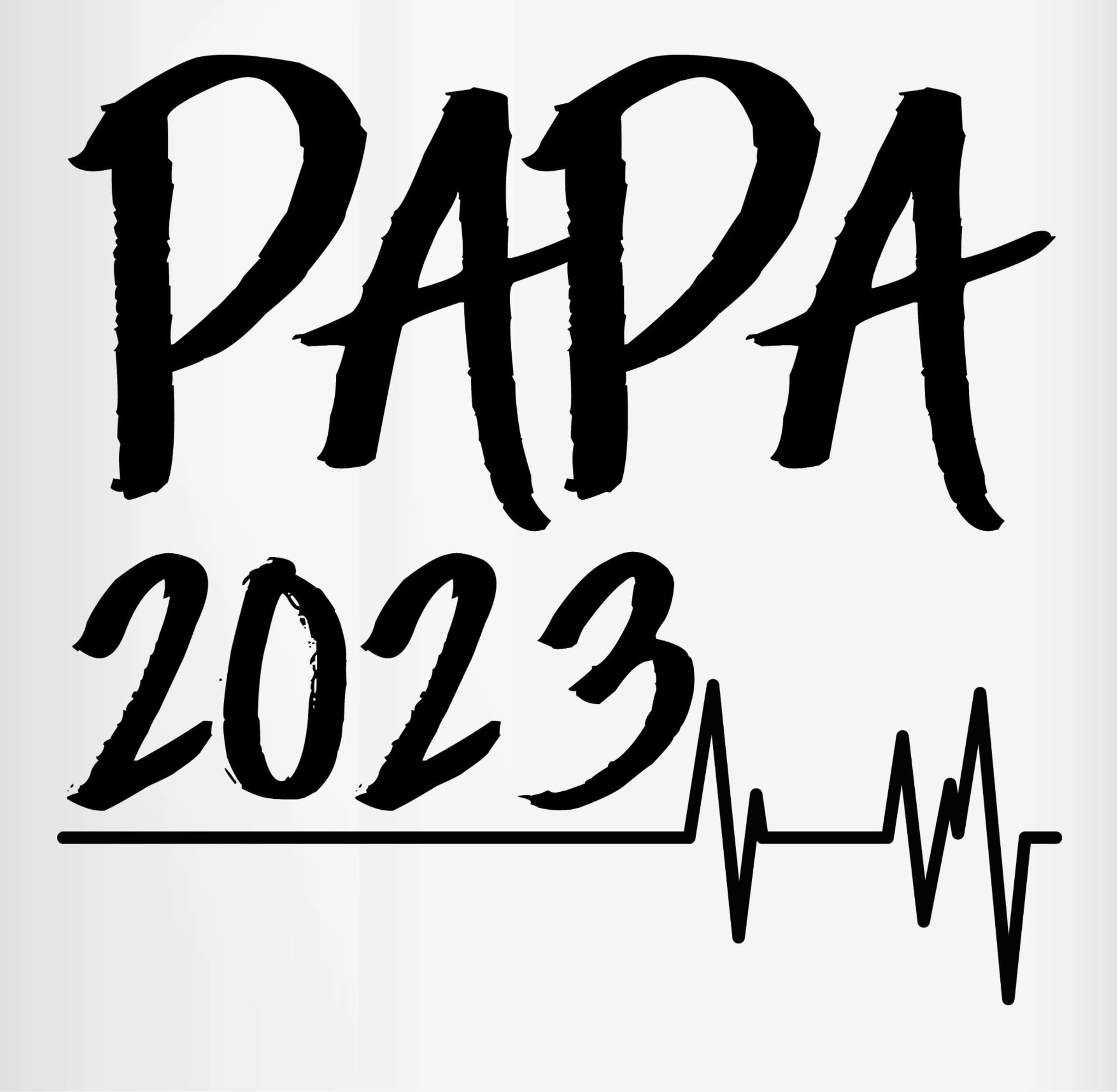 2023 Vatertag 3 Tasse Bordeauxrot Geschenk Kaffeetasse Papa Shirtracer Keramik, Herzschlag,
