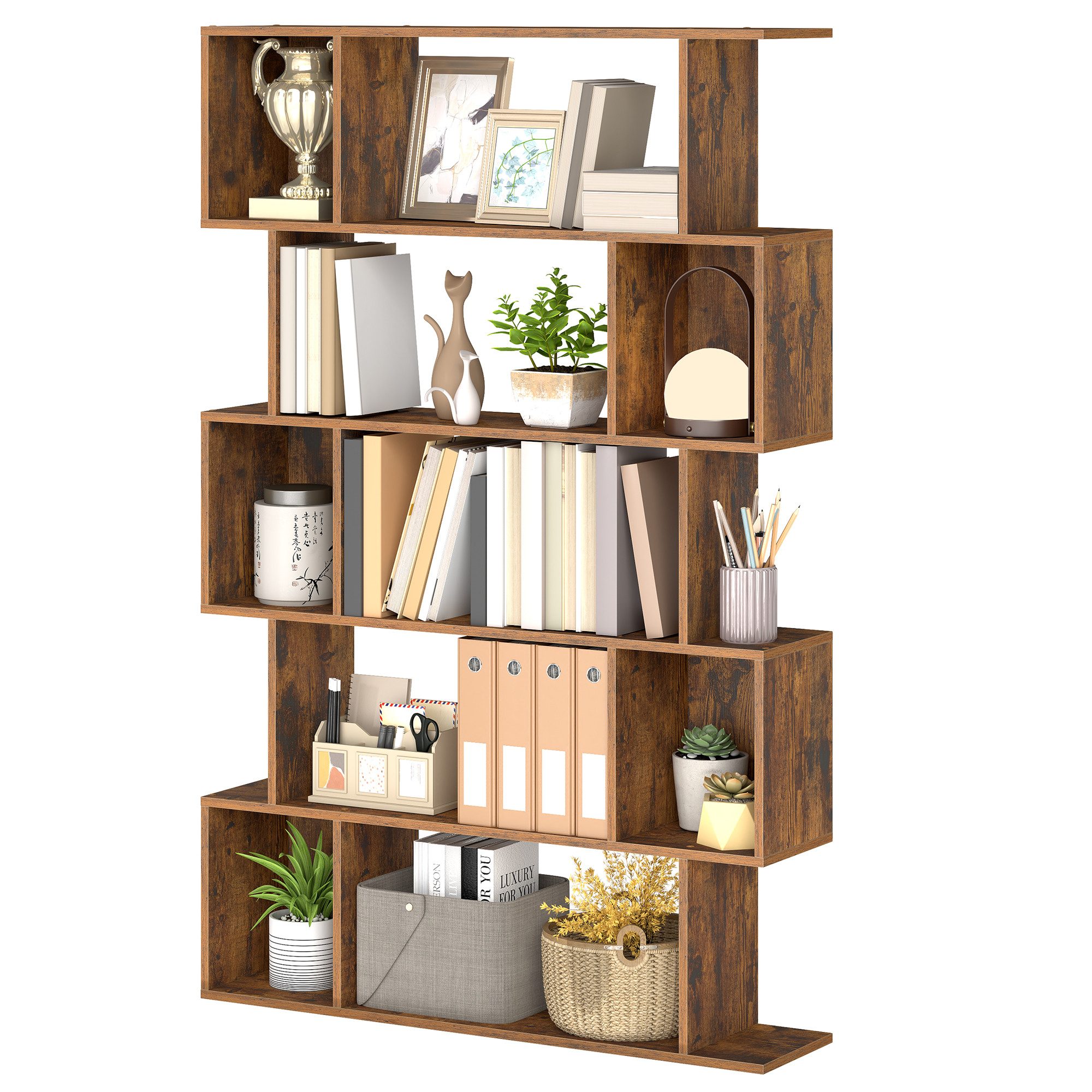 VASAGLE Bücherregal, 5 stöckiges, Lagerregal, Aufbewahrungsregal, günstig online kaufen