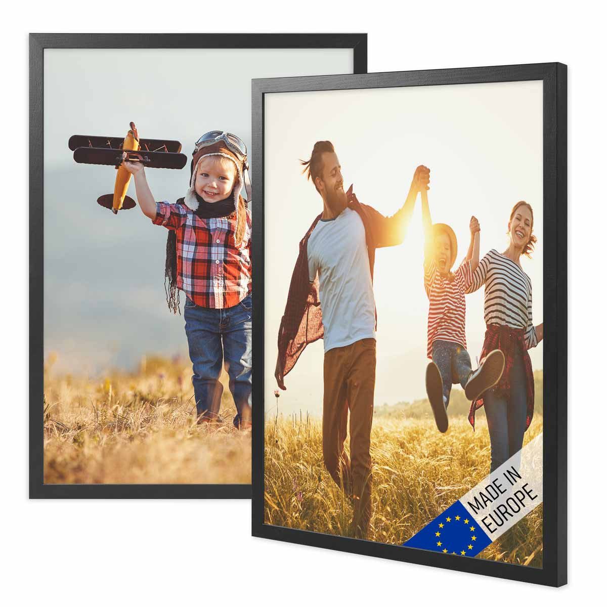 PHOTOLINI Bilderrahmen 2er Set Massivholz-Rahmen Modern günstig online kaufen