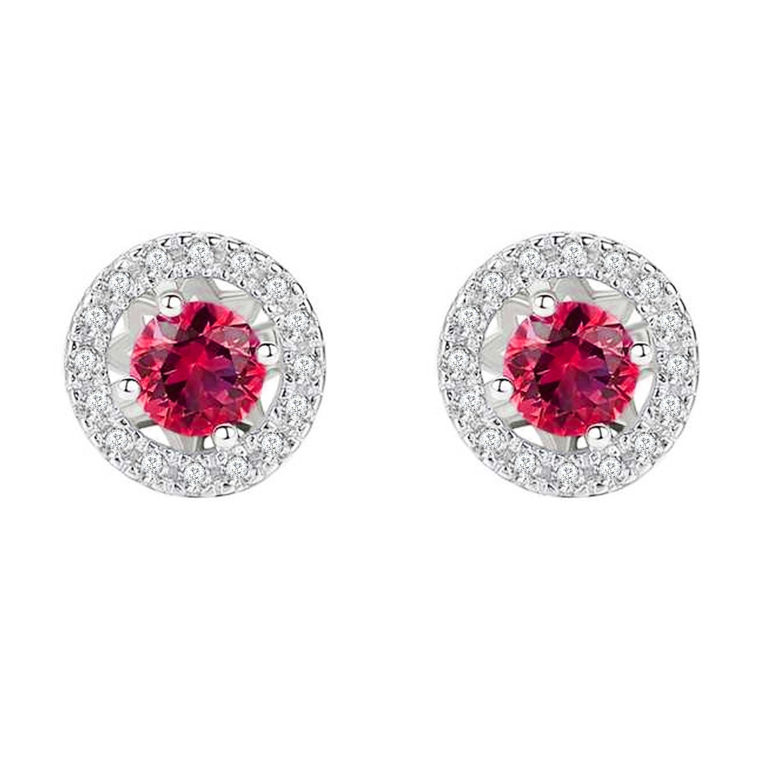 LÖB Paar Ohrstecker 925 Silber Ohrringe Zirkonia Steine Rund Ohrstecker Rub günstig online kaufen