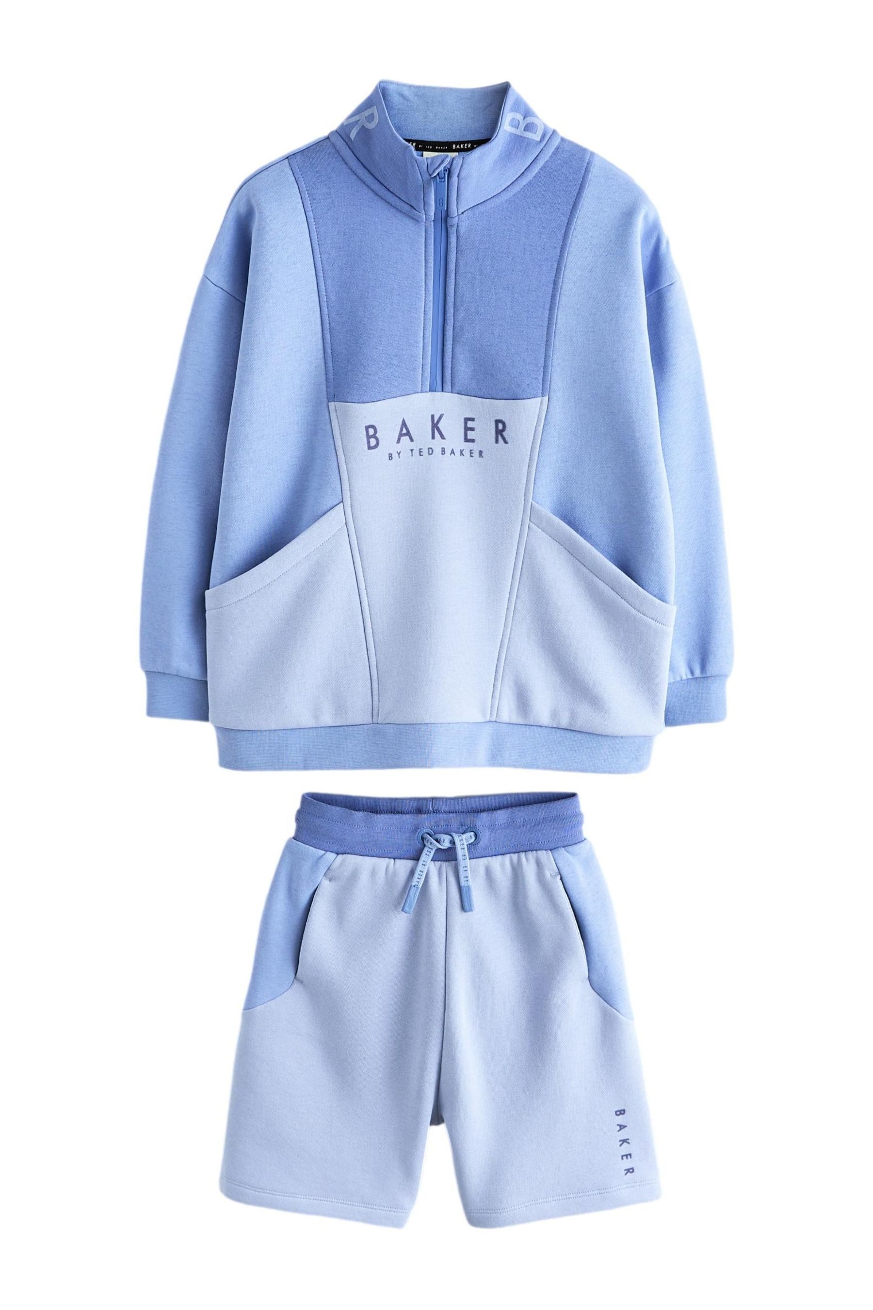 T-Shirt & Shorts Baker by Ted Baker Farbblock-Sweatshirt + Shorts