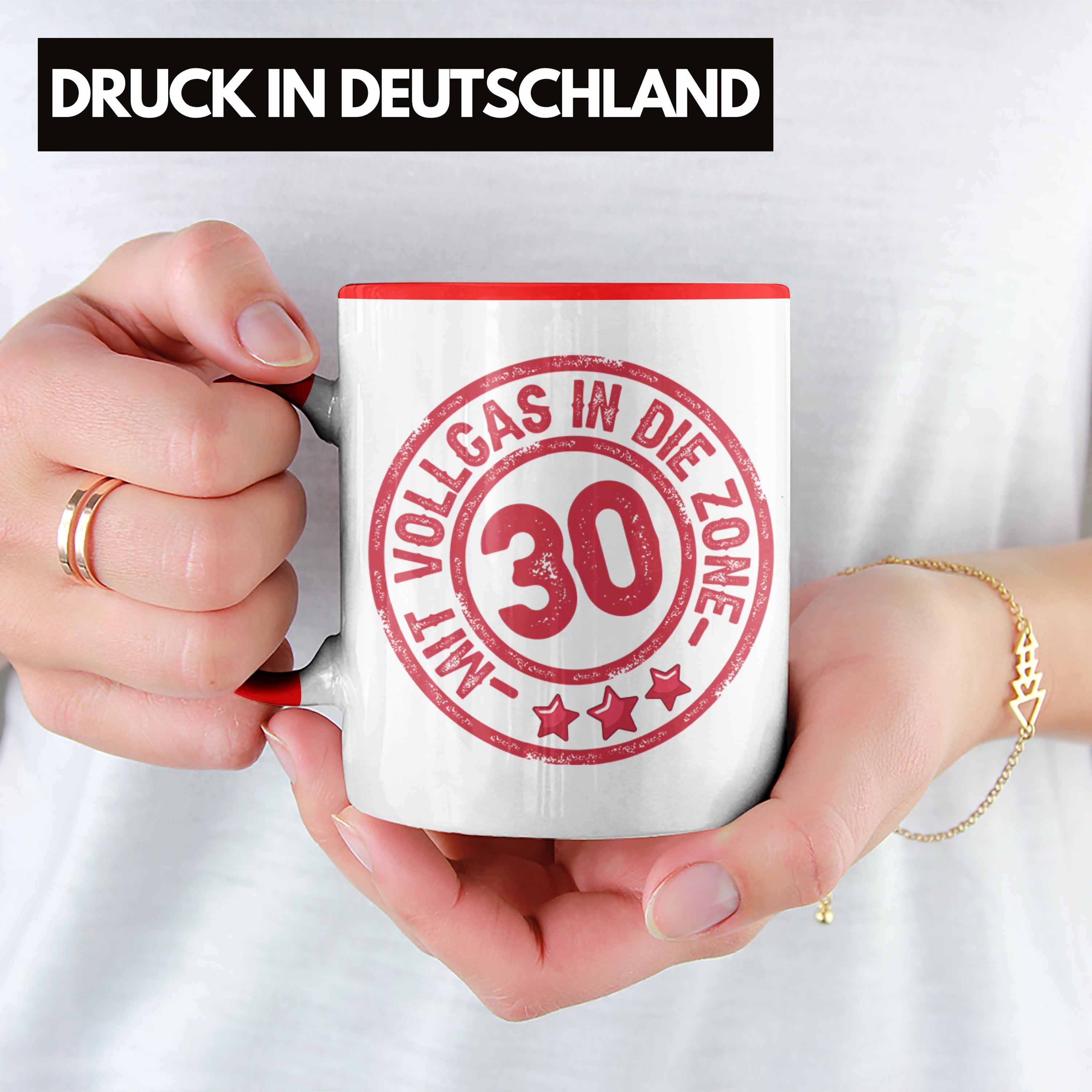 30er 30 Die Tasse Geschenk Kaffee-Becher Zon Tasse Rot Trendation Vollgas Mit In Geburtstag