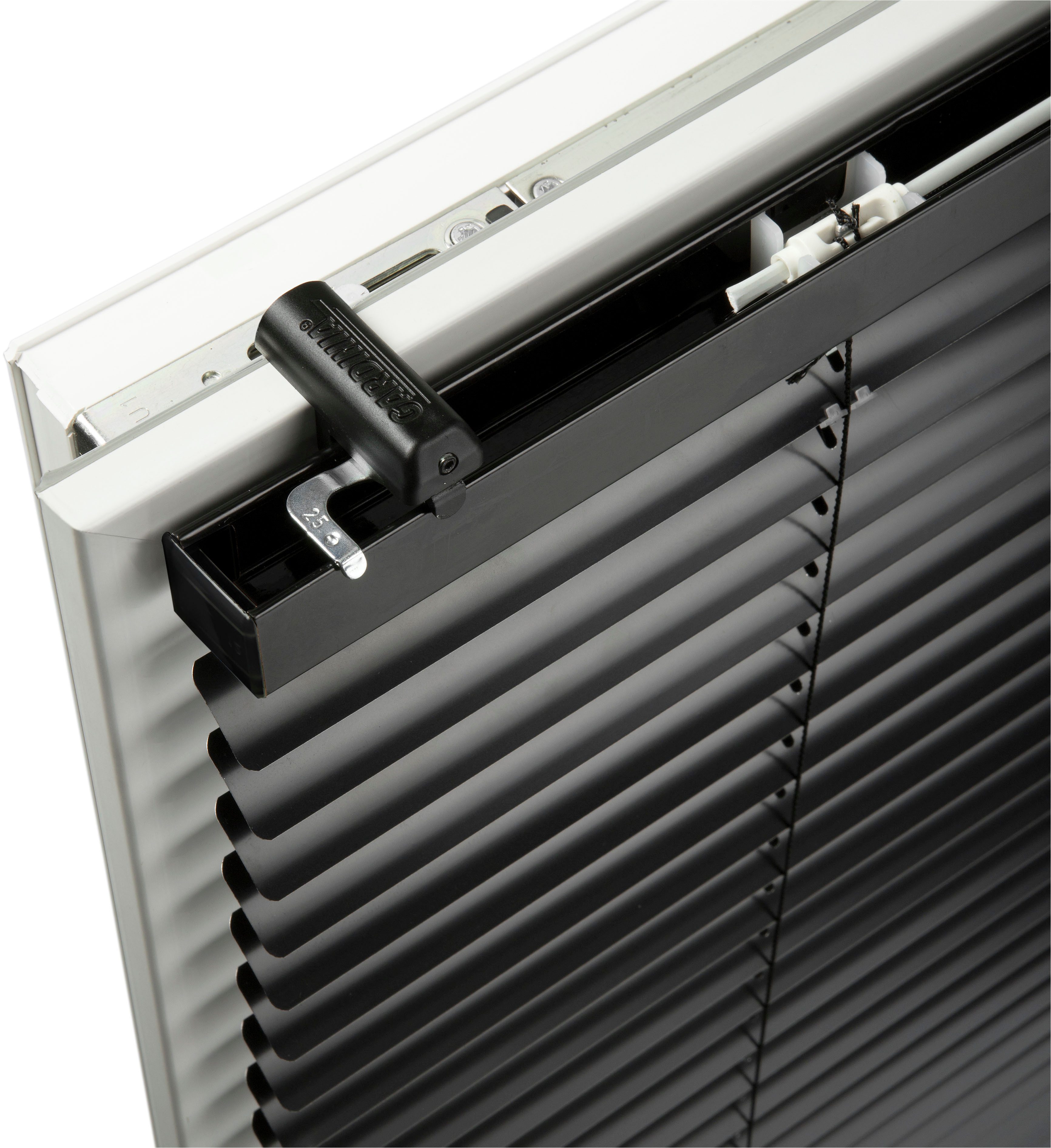 GARDINIA Sichtschutzbefestigung Klemmträger (2-tlg), Zubehör mit 25 mm Oberschienen, ohne Bohren, Jalousien, (2-tlg), zur Jalousie für die Montage auf dem Fensterflügel (von ca. 6-30 mm)