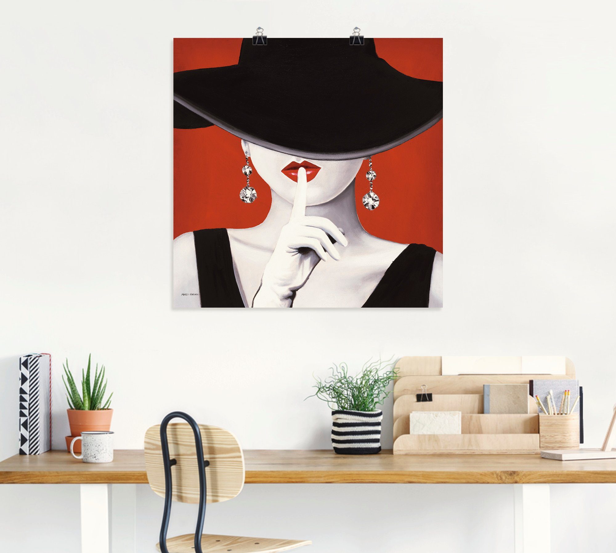 Artland Wandbild Hut ab I, Frau (1 St), als Leinwandbild, Poster in verschied. Größen