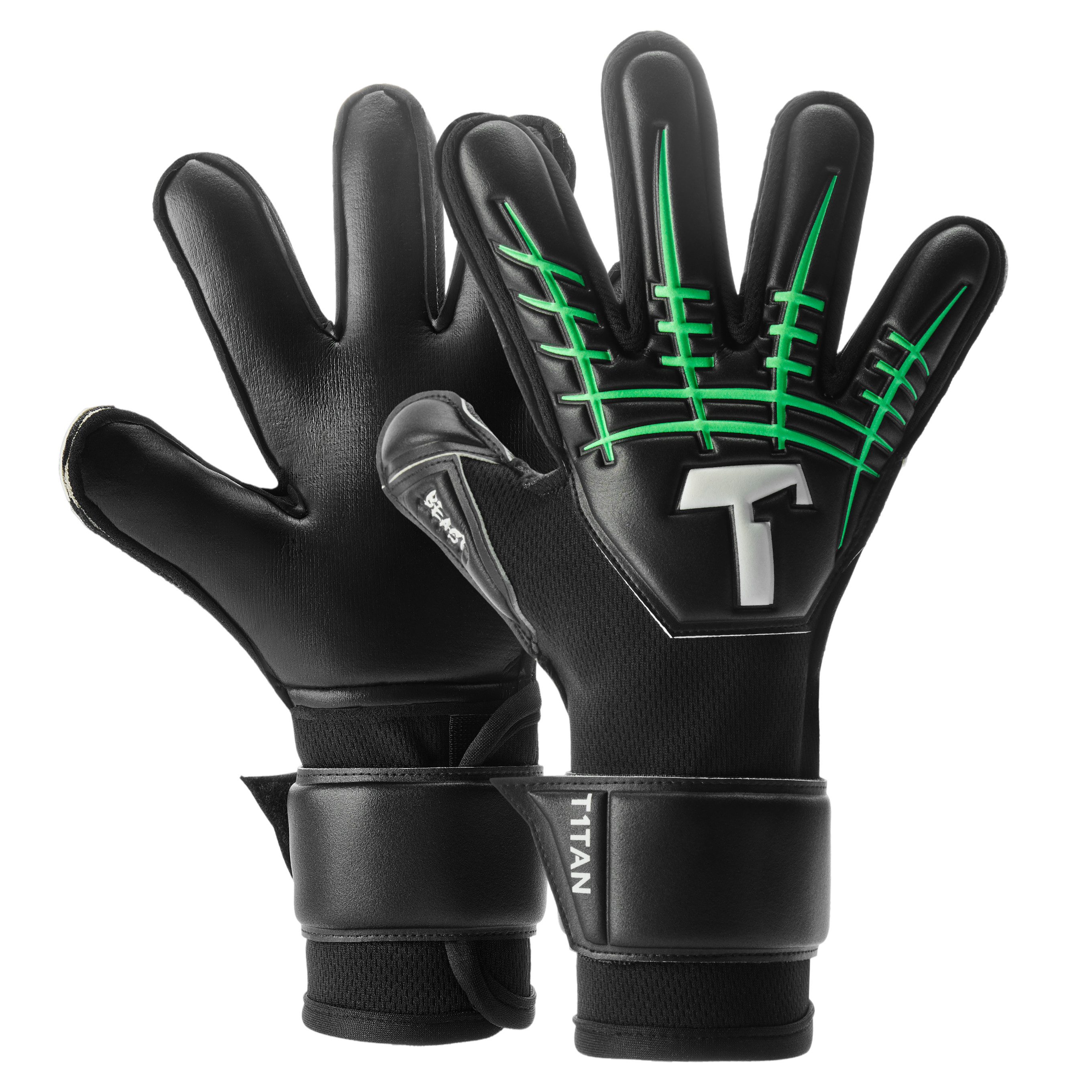 T1TAN Torwarthandschuhe Kinder, Fluo BEAST Junior, Größe 4-6