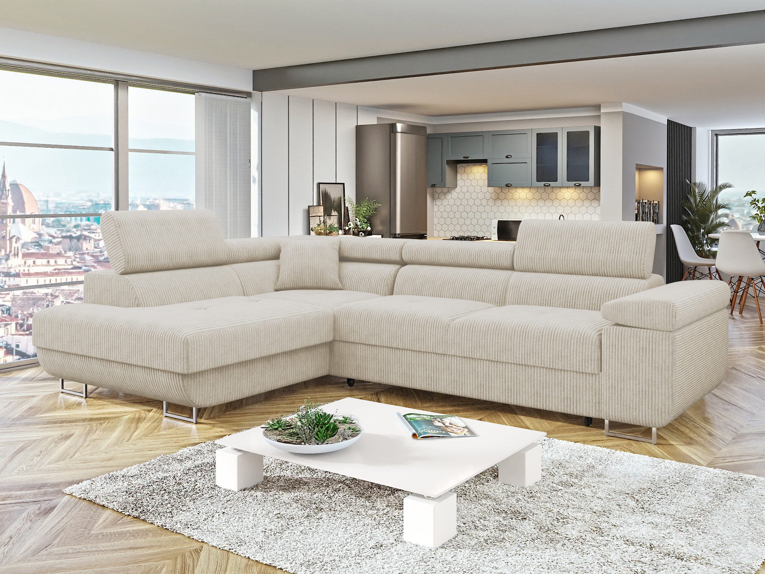 MIRJAN24 Ecksofa Torezio Cord, mit Bettkasten günstig online kaufen